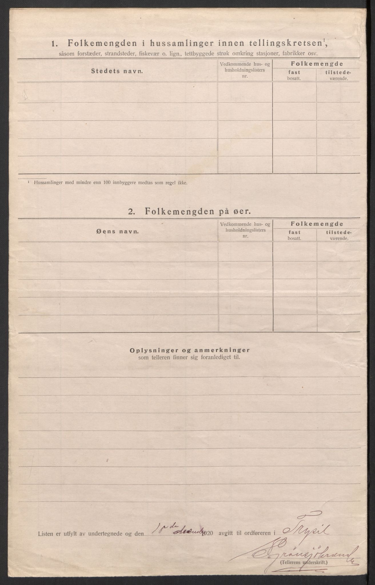 SAH, 1920 census for Trysil, 1920, p. 50