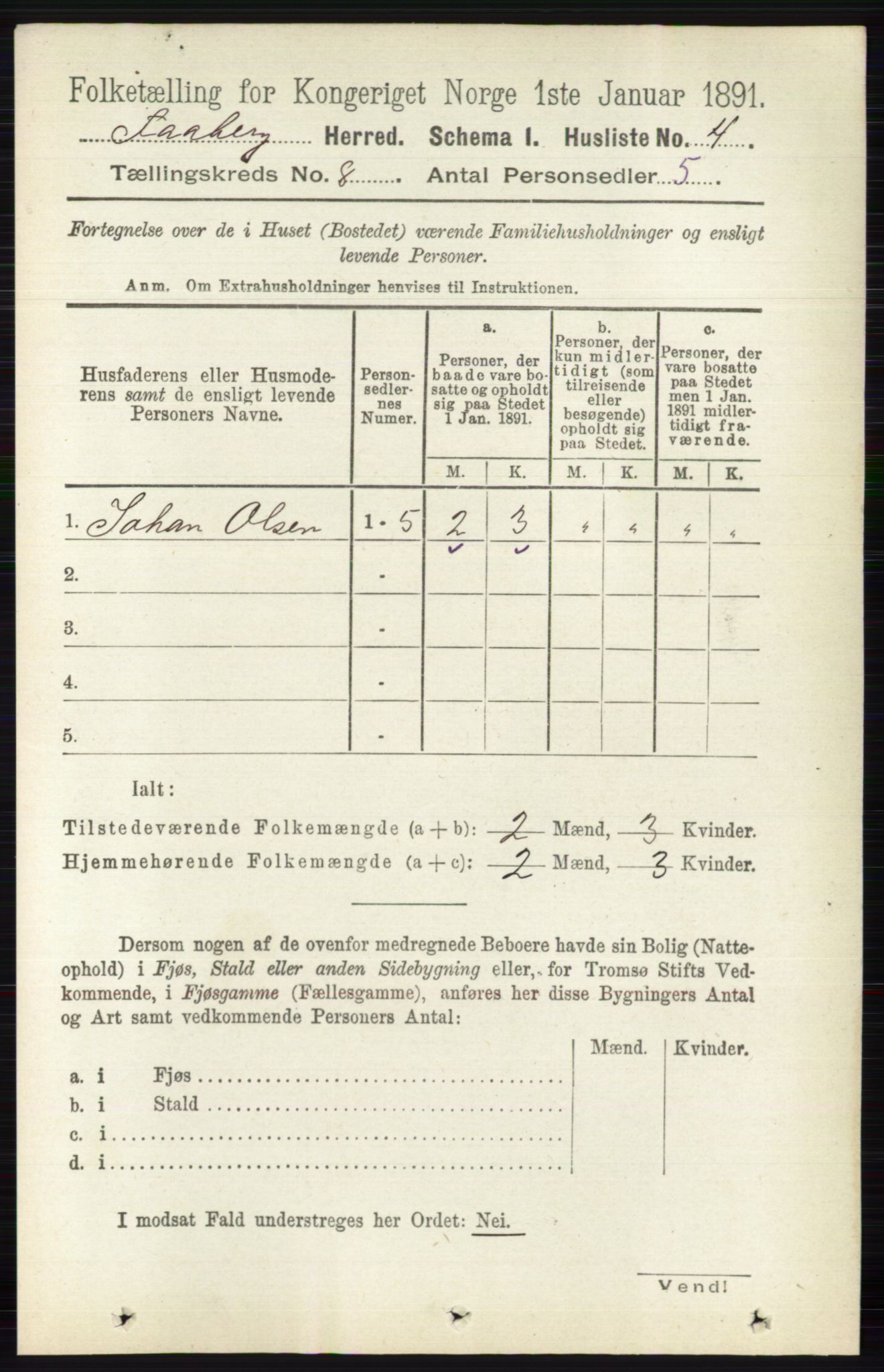 RA, 1891 census for 0524 Fåberg, 1891, p. 3325