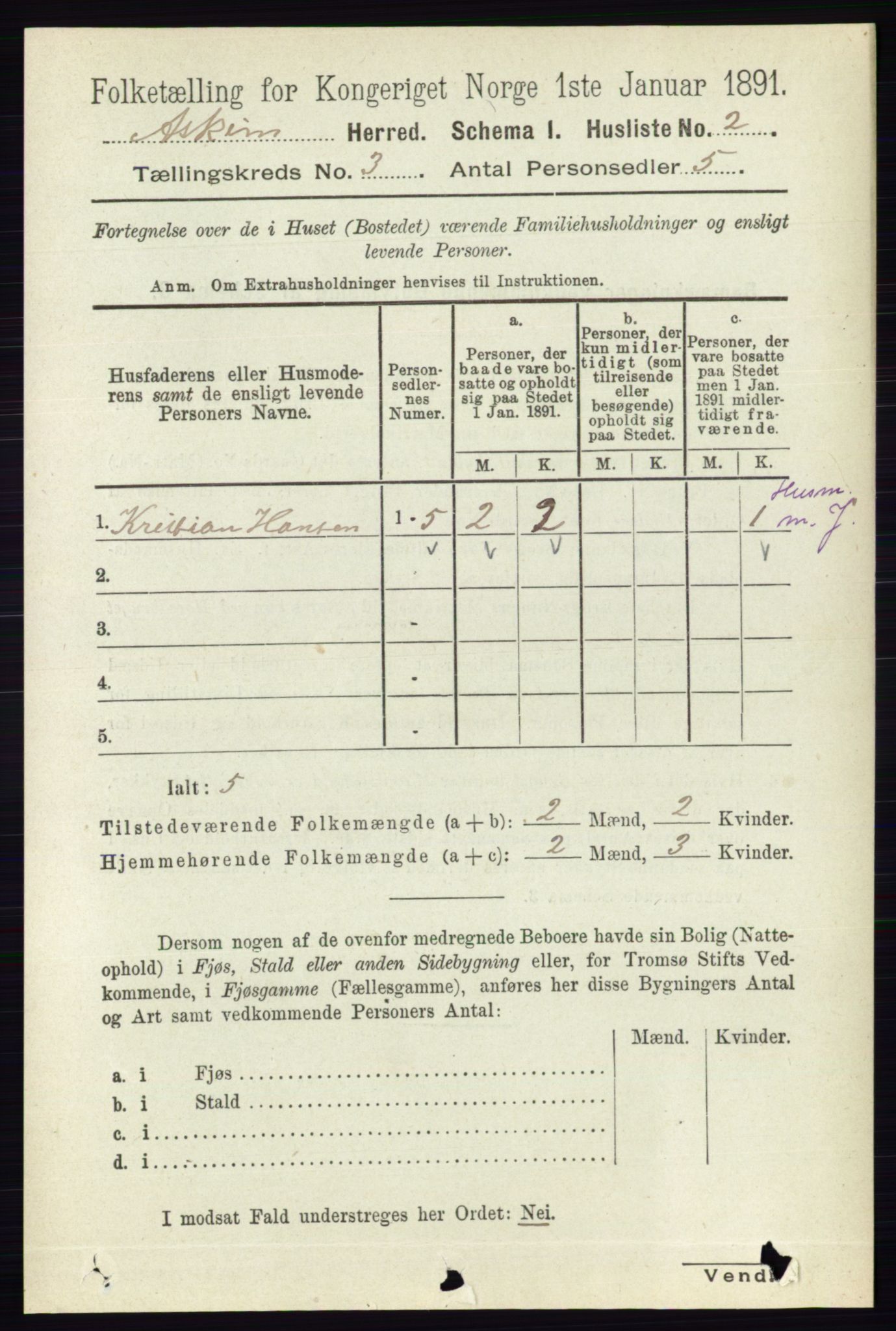 RA, 1891 census for 0124 Askim, 1891, p. 347