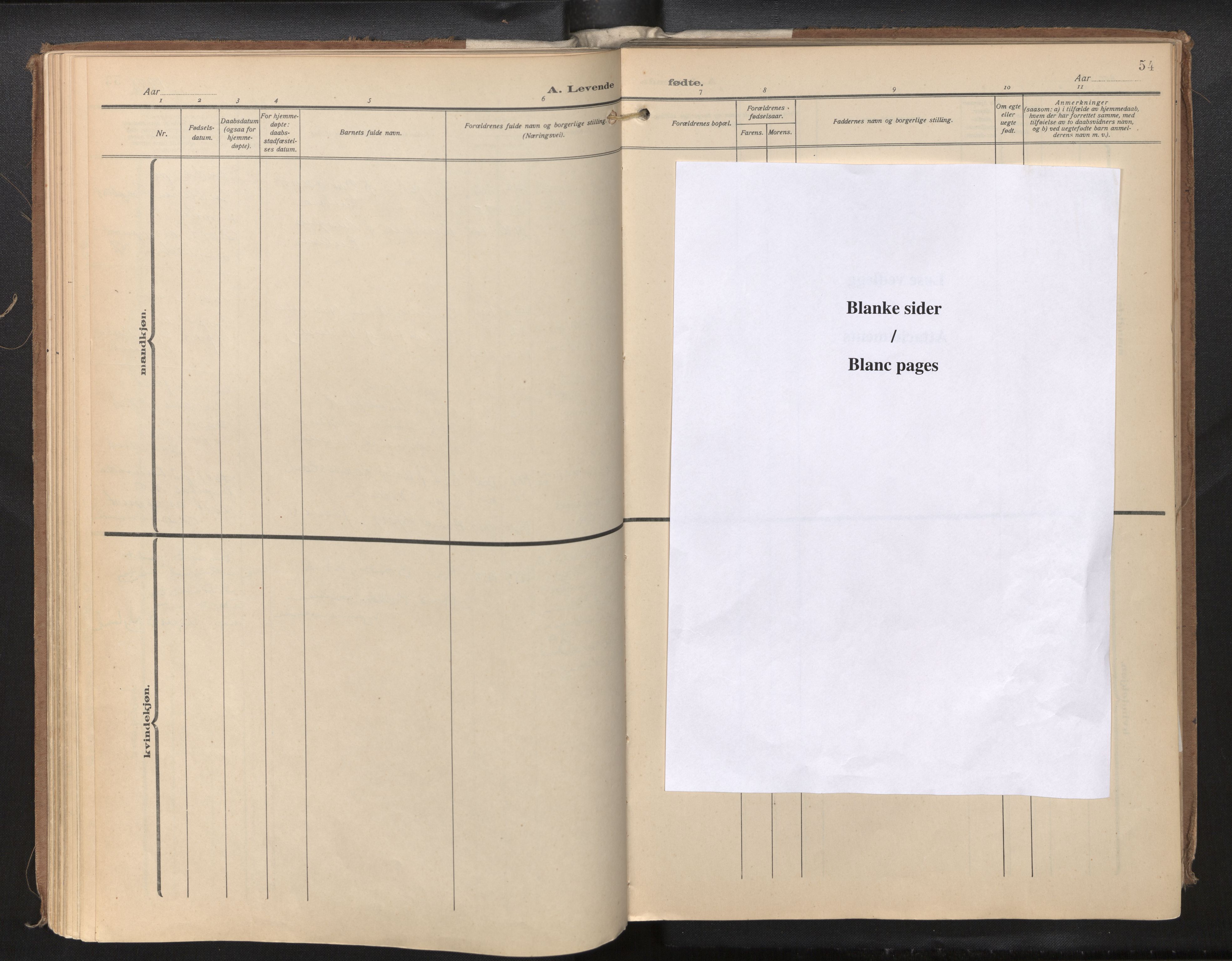 Den norske sjømannsmisjon i utlandet/New Orleans-Mobile-Gulfhavnene, AV/SAB-SAB/PA-0115/H/Ha/L0001: Parish register (official) no. A 1, 1927-1978, p. 53b-54a