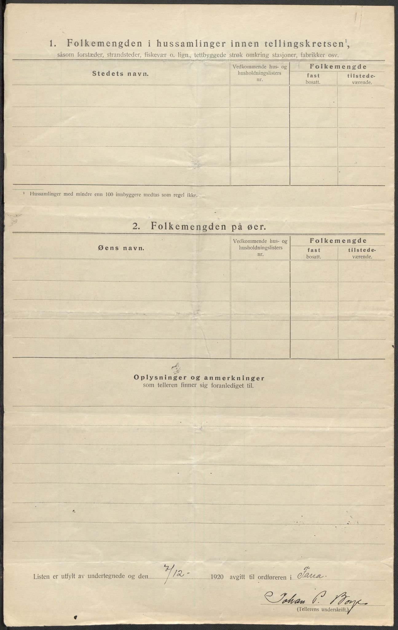 SAB, 1920 census for Fana, 1920, p. 67