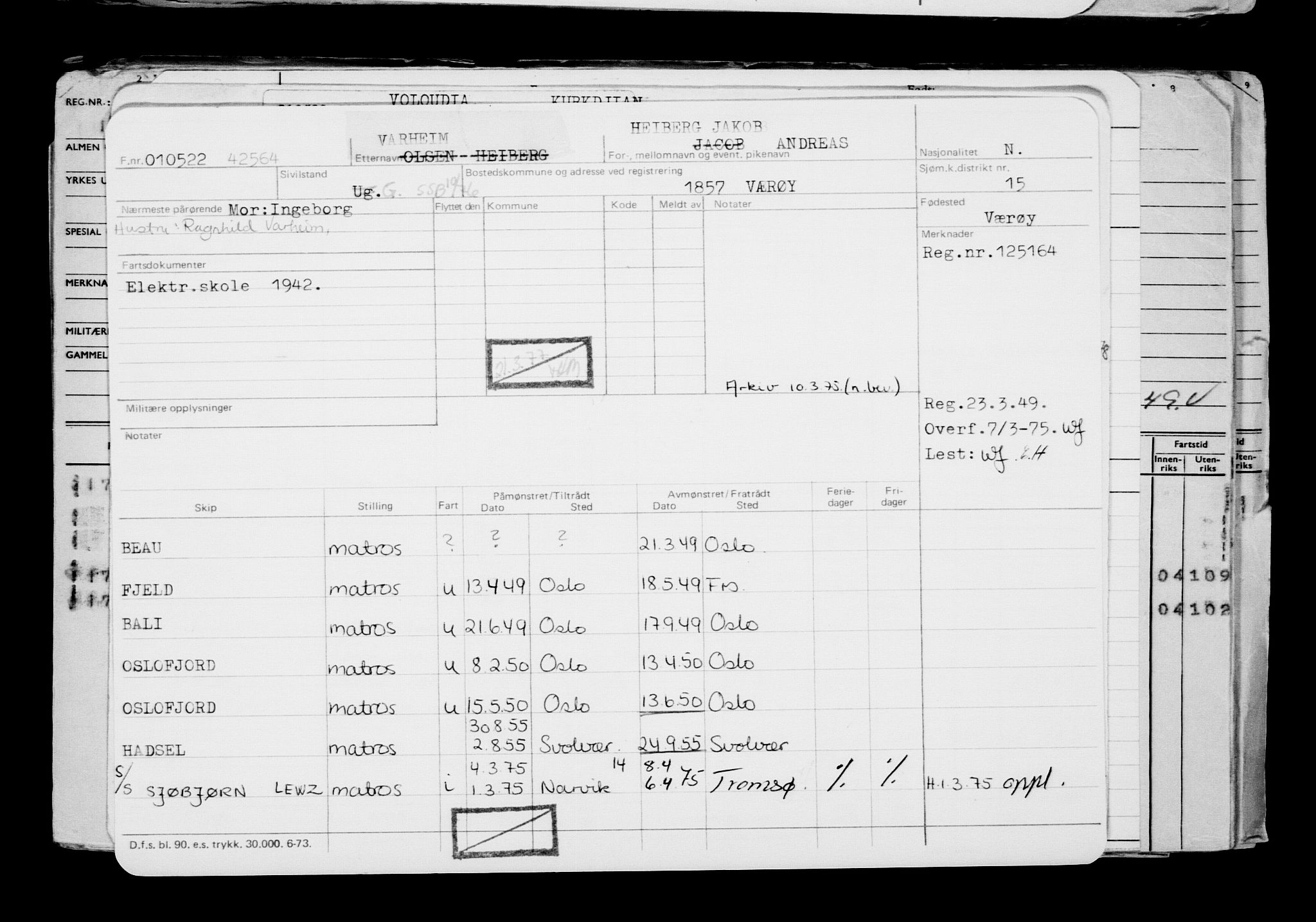 Direktoratet for sjømenn, AV/RA-S-3545/G/Gb/L0206: Hovedkort, 1922, p. 25