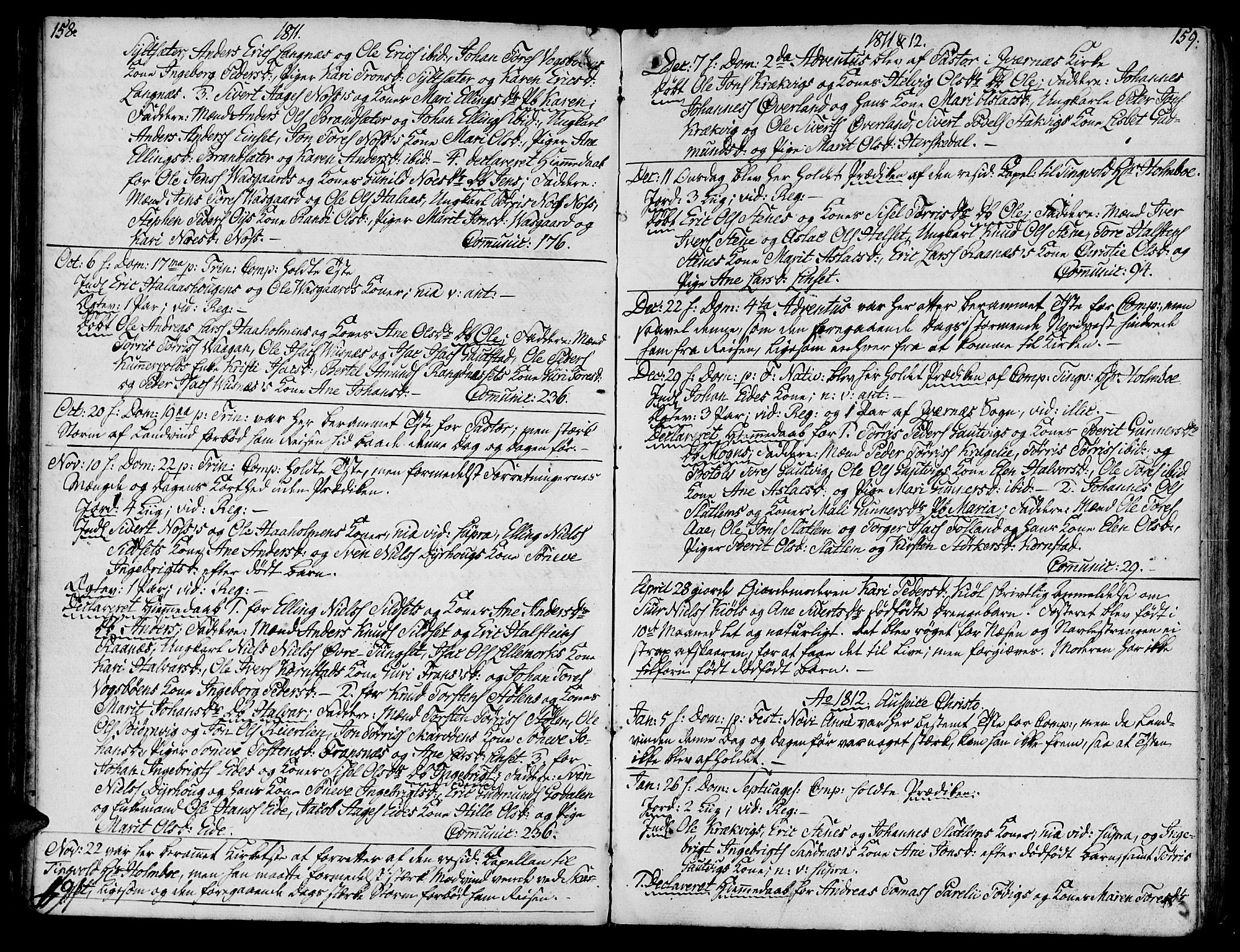 Ministerialprotokoller, klokkerbøker og fødselsregistre - Møre og Romsdal, AV/SAT-A-1454/570/L0830: Parish register (official) no. 570A04, 1789-1819, p. 158-159