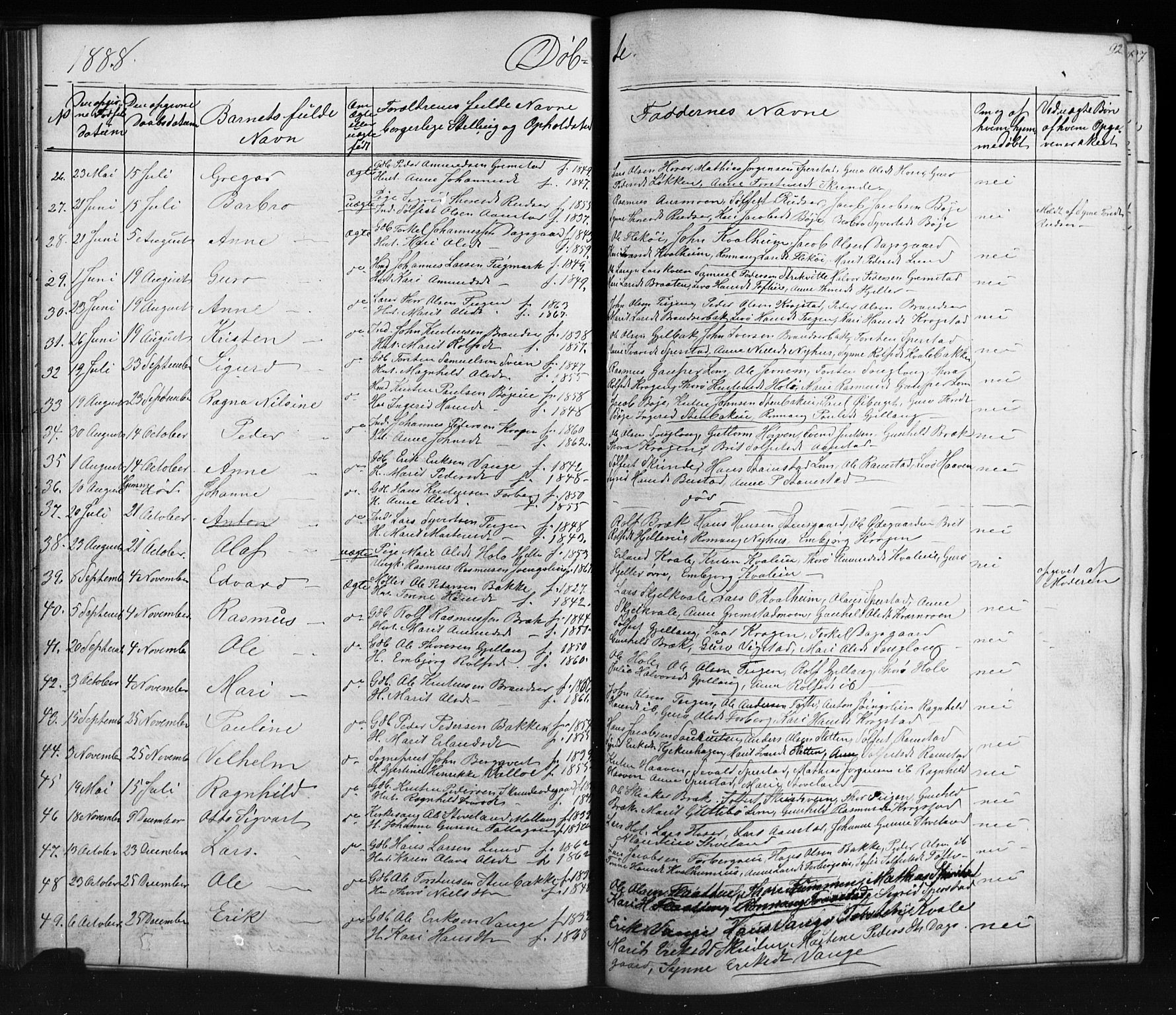Skjåk prestekontor, SAH/PREST-072/H/Ha/Hab/L0001: Parish register (copy) no. 1, 1865-1893, p. 92