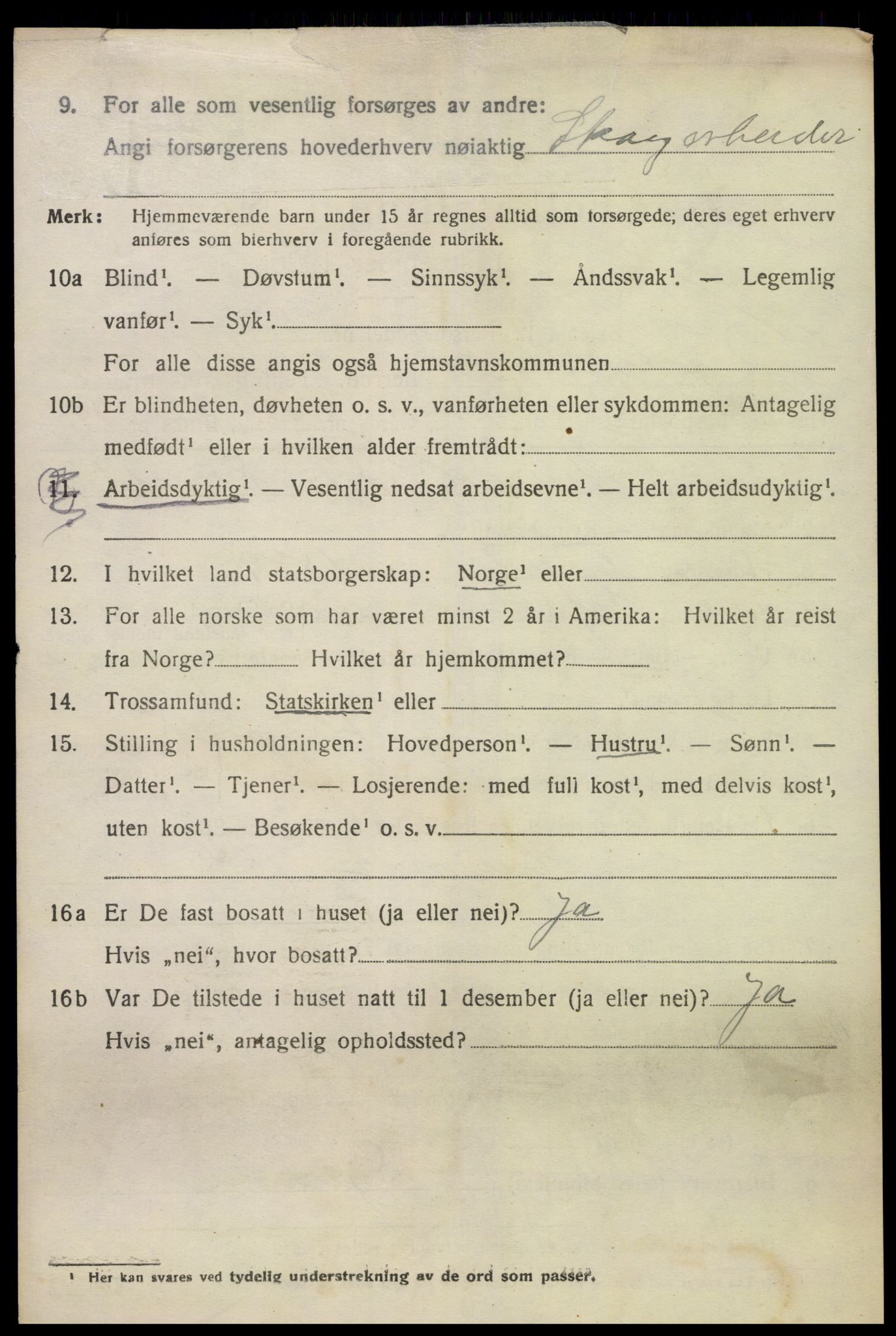 SAK, 1920 census for Gjøvdal, 1920, p. 833