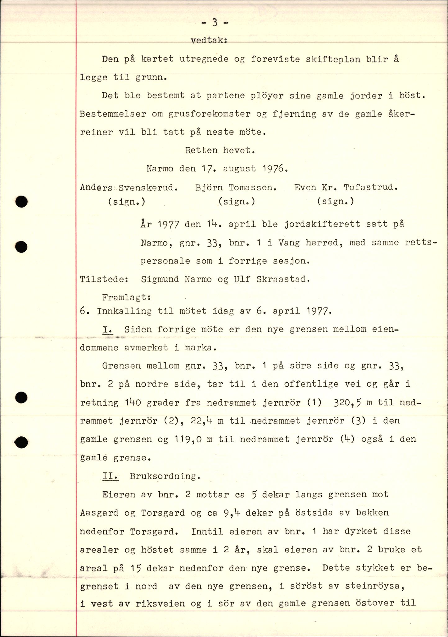 Hedmark og Østerdal jordskifterett, AV/SAH-JORDSKIFTEH-002/G/Ga/L0024/0002: Rettsbøker  / Rettsbok - A61, 1977-1988