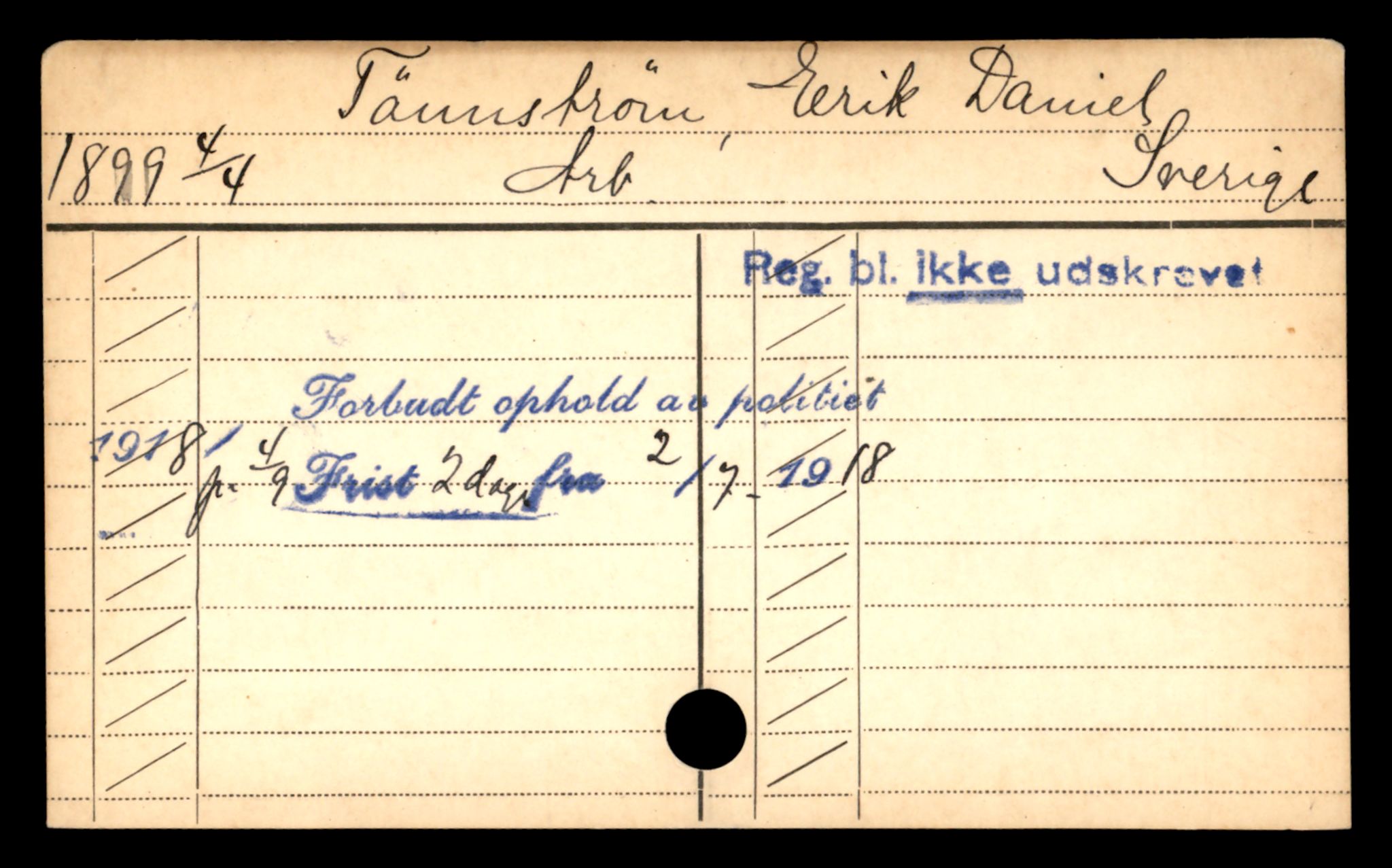 Oslo folkeregister, Registerkort, AV/SAO-A-11715/D/Da/L0092: Menn: Tenold G. - Thoresen Lars, 1906-1919