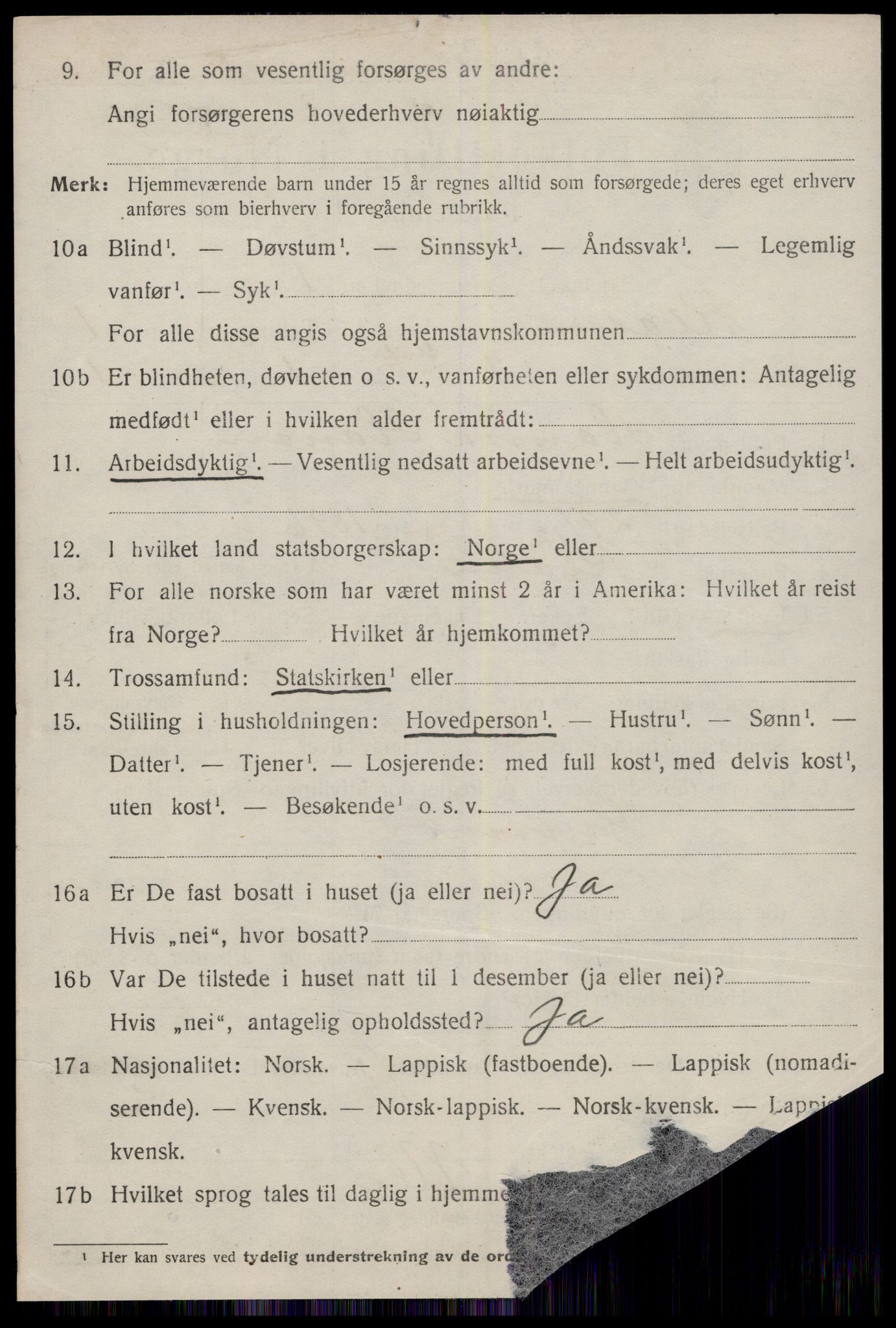 SAT, 1920 census for Klæbu, 1920, p. 353