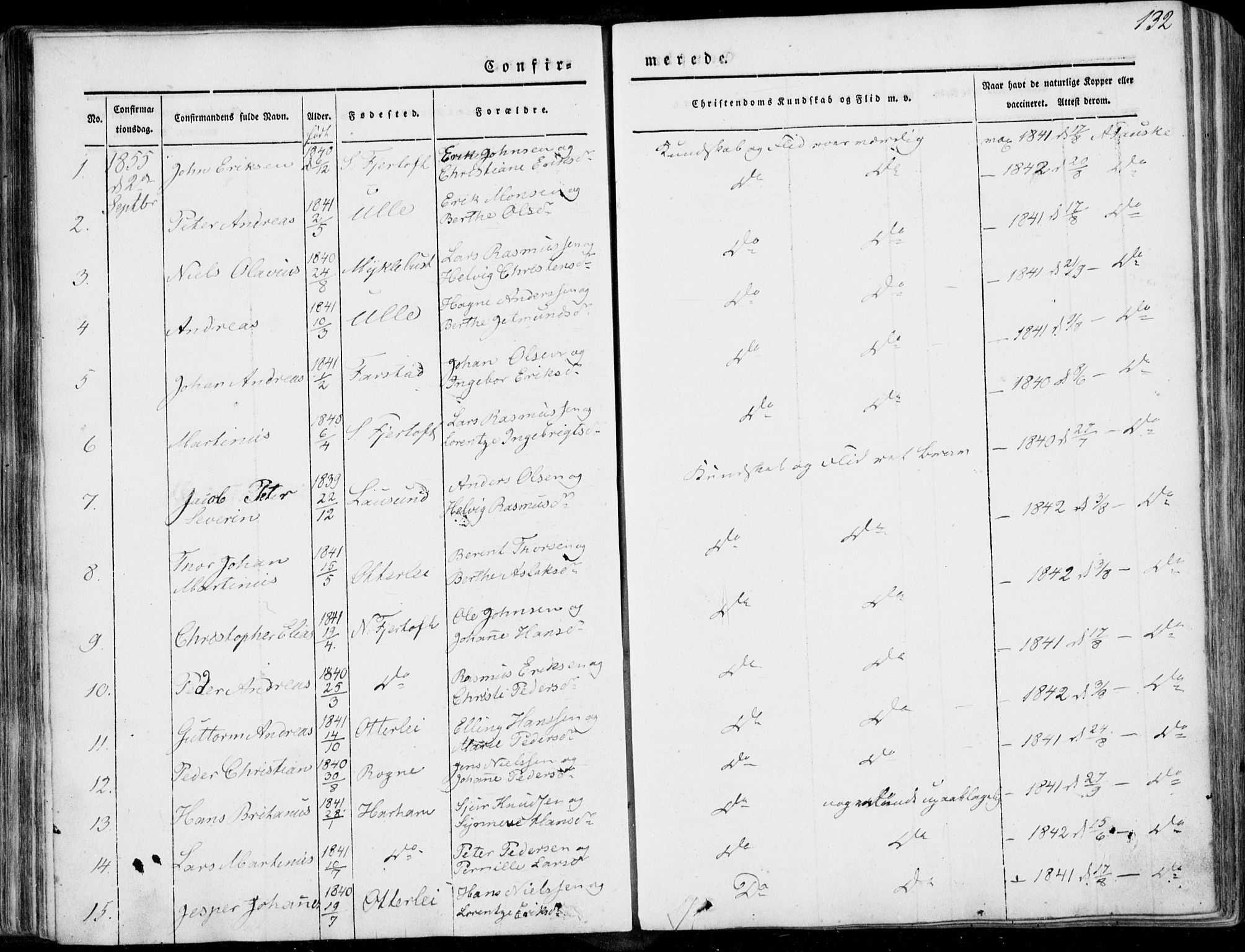 Ministerialprotokoller, klokkerbøker og fødselsregistre - Møre og Romsdal, AV/SAT-A-1454/536/L0497: Parish register (official) no. 536A06, 1845-1865, p. 132