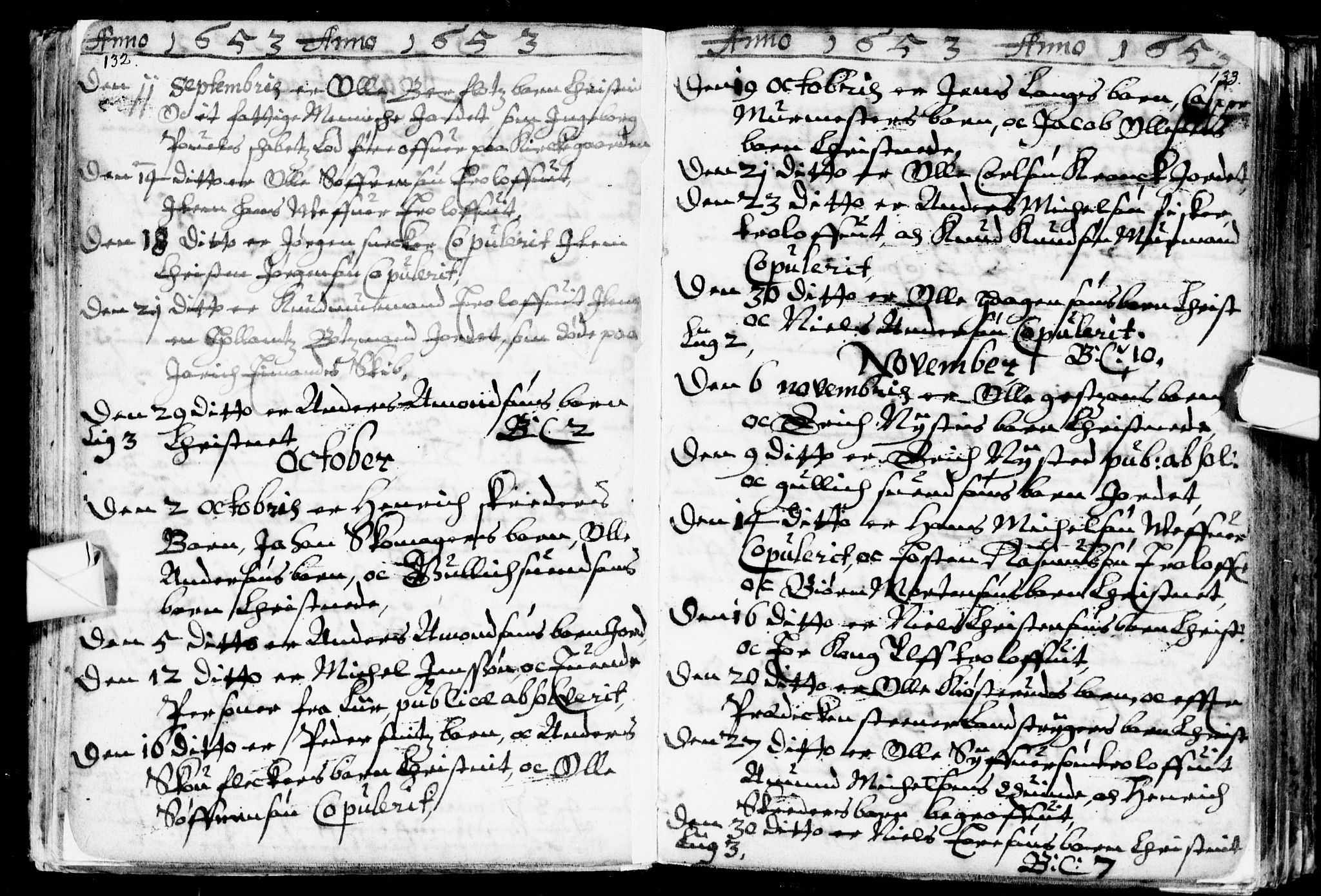 Bragernes kirkebøker, AV/SAKO-A-6/F/Fa/L0001: Parish register (official) no. I 1, 1634-1662, p. 132-133