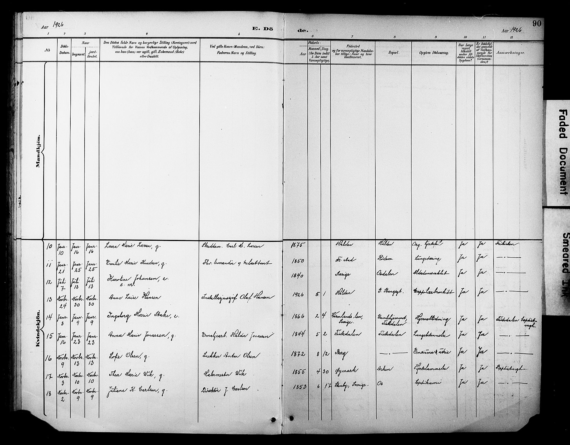 Halden prestekontor Kirkebøker, SAO/A-10909/F/Fb/L0001: Parish register (official) no. II 1, 1892-1932, p. 90