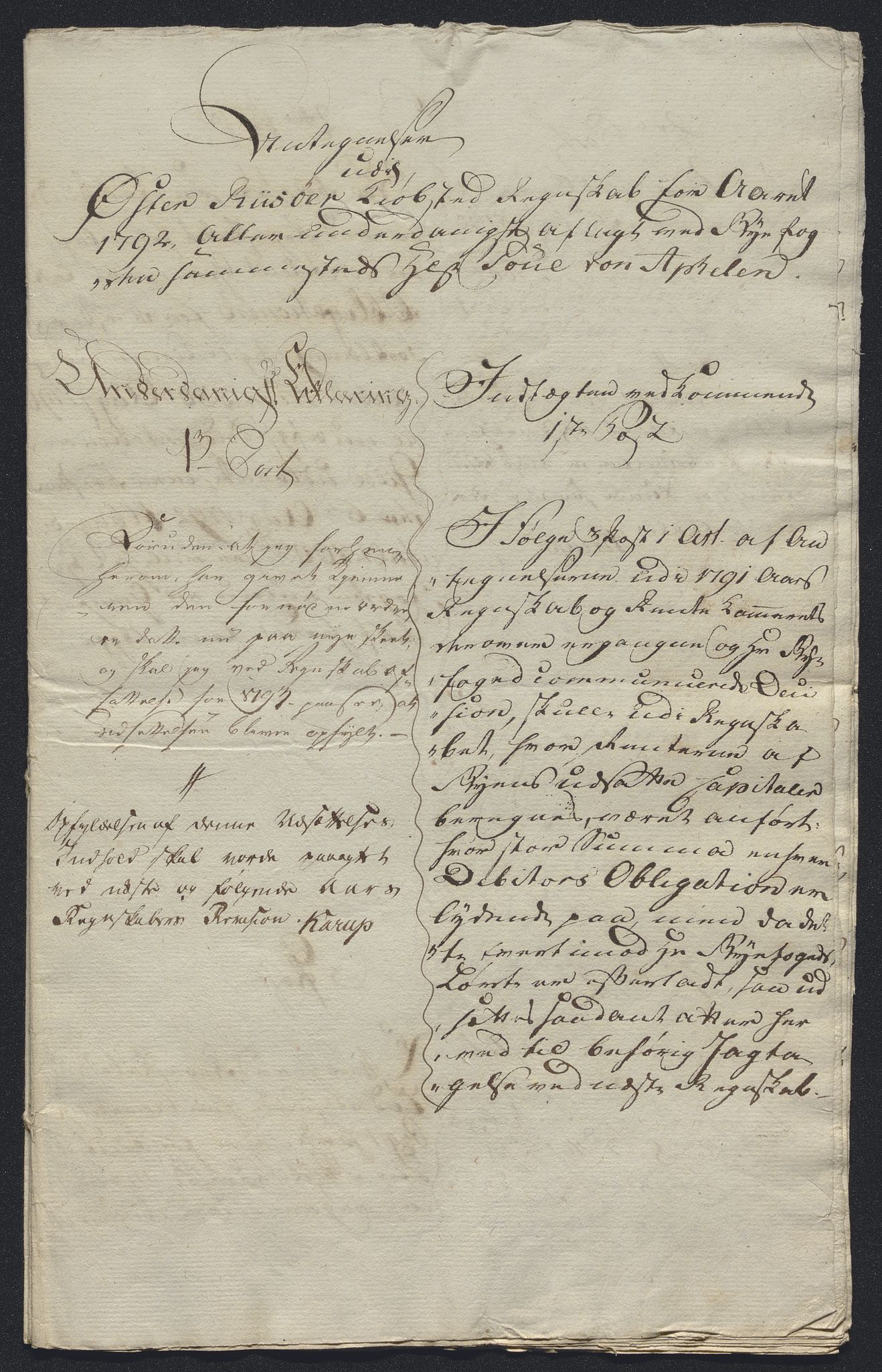 Danske Kanselli 1800-1814, AV/RA-EA-3024/K/Kk/Kka/Kkac/L0234: Kjøpstadregnskap Øster Risør, 1791-1795, p. 205