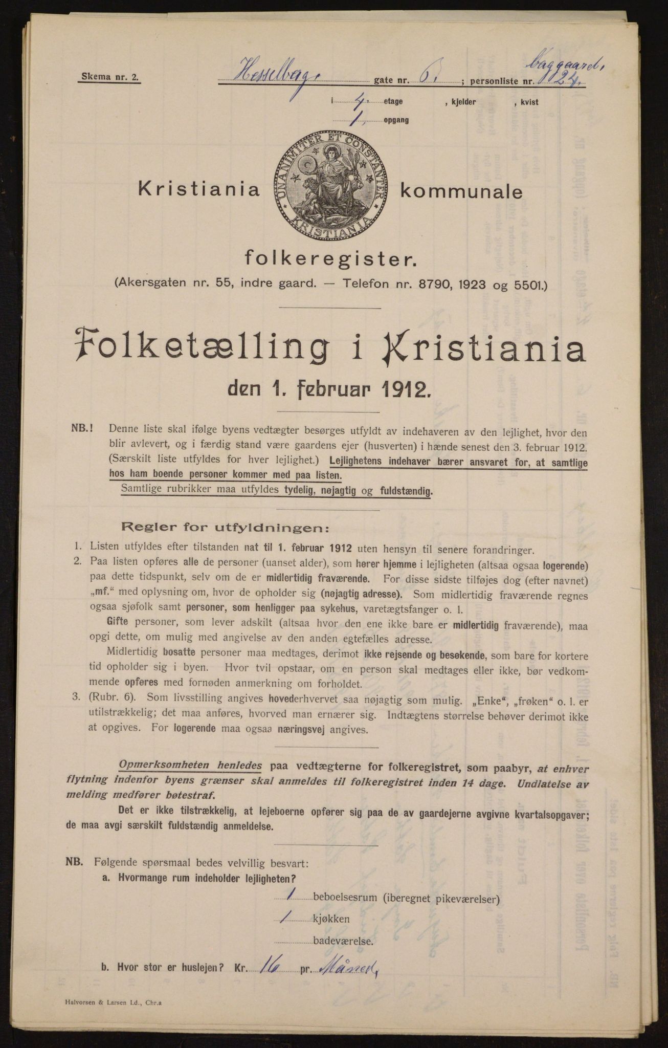 OBA, Municipal Census 1912 for Kristiania, 1912, p. 40247