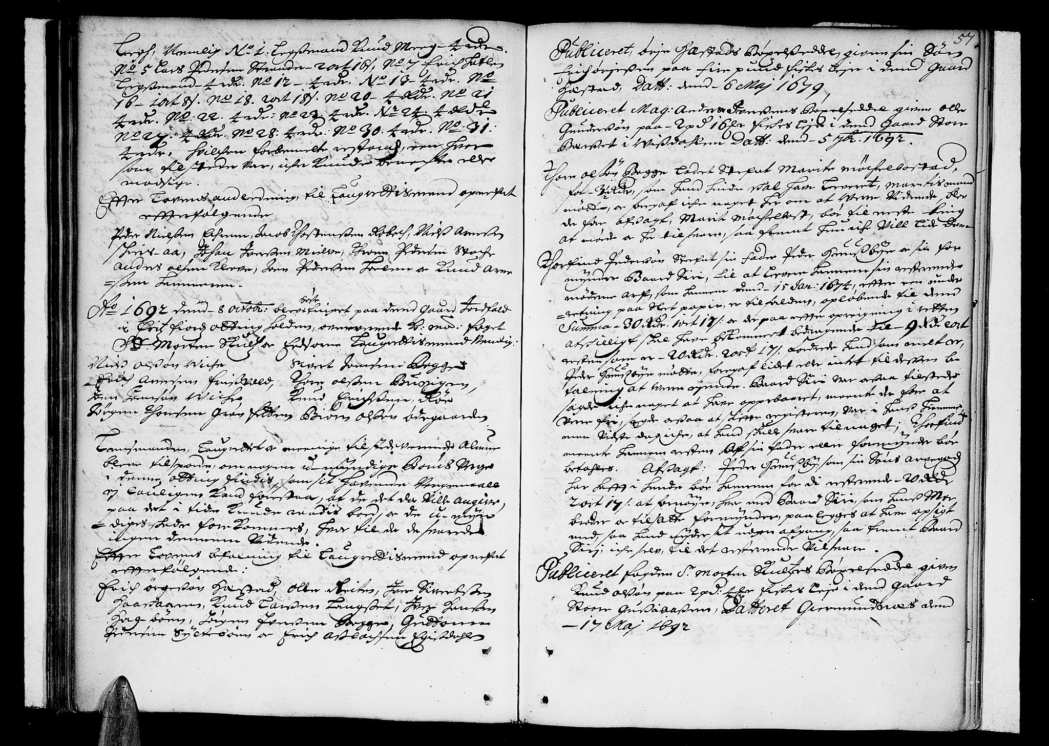 Romsdal sorenskriveri, SAT/A-4149/1/1/1A/L0002: Tingbok, 1690-1693, p. 56b-57a