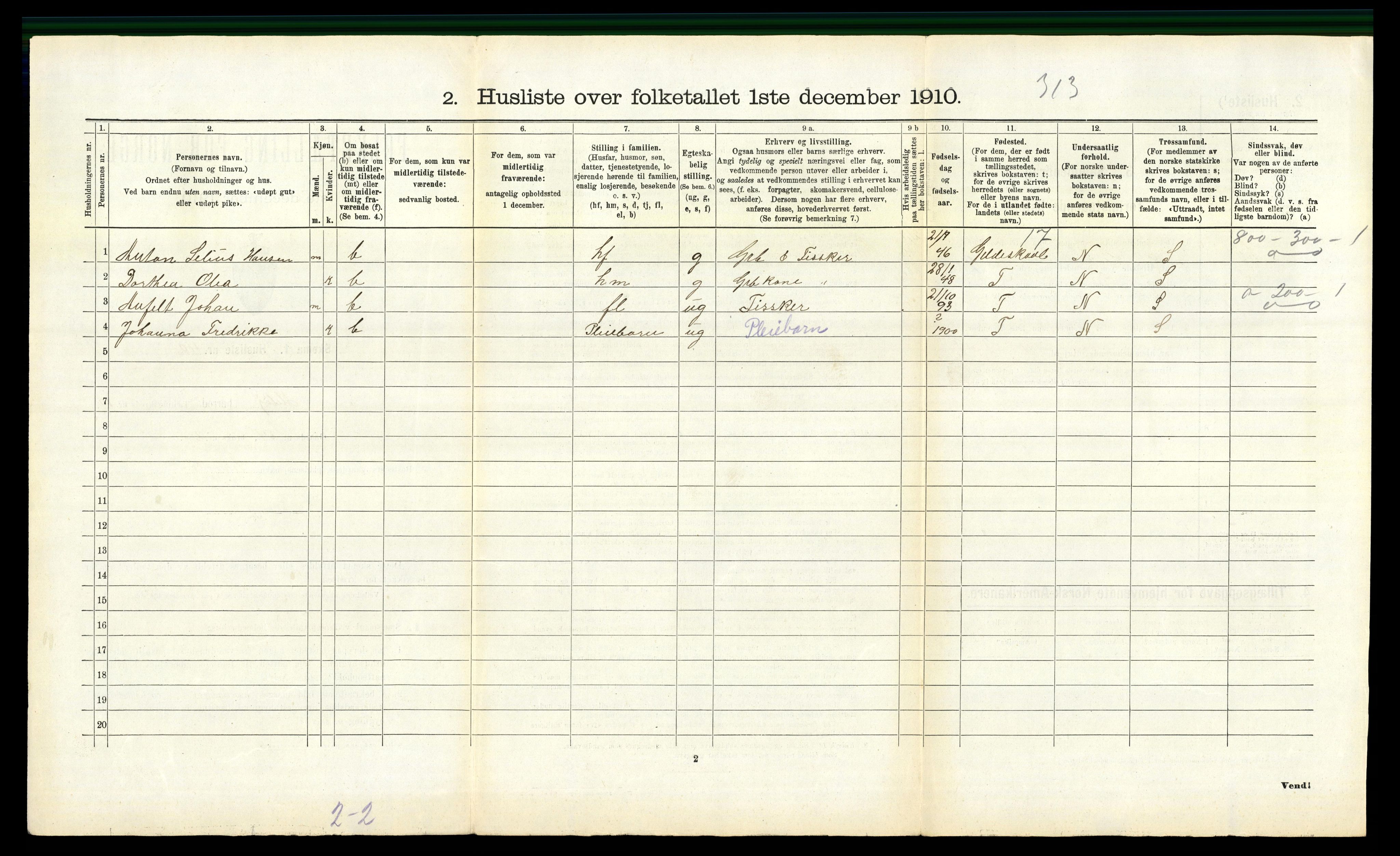 RA, 1910 census for Meløy, 1910, p. 831