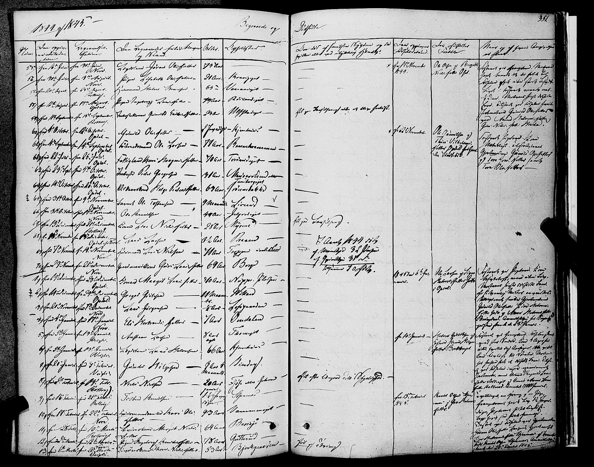 Rollag kirkebøker, AV/SAKO-A-240/F/Fa/L0007: Parish register (official) no. I 7, 1828-1847, p. 351