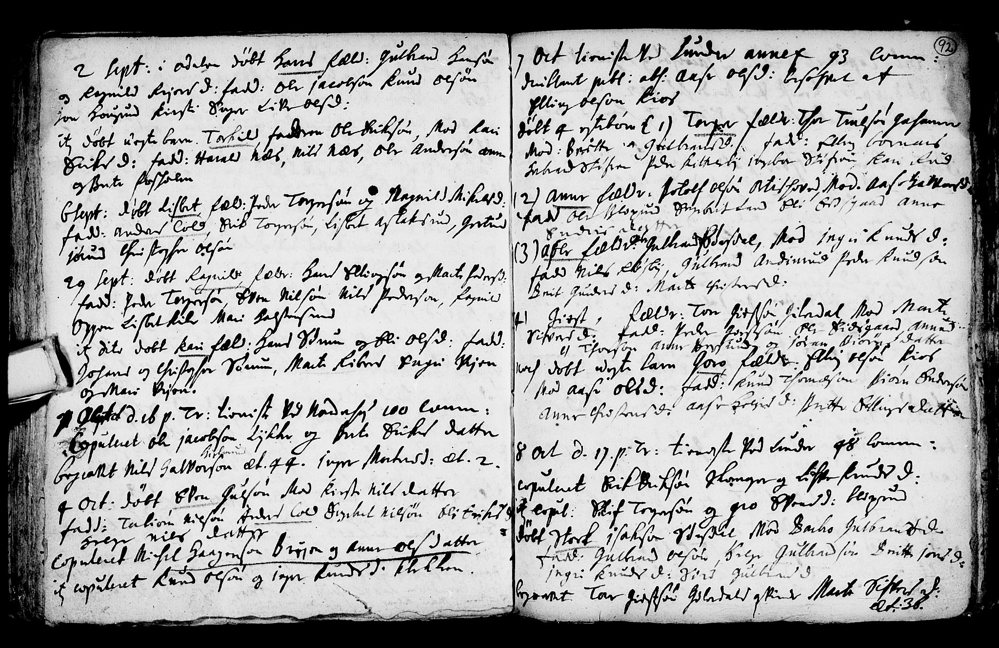 Norderhov kirkebøker, AV/SAKO-A-237/F/Fa/L0001: Parish register (official) no. 1, 1704-1716, p. 92