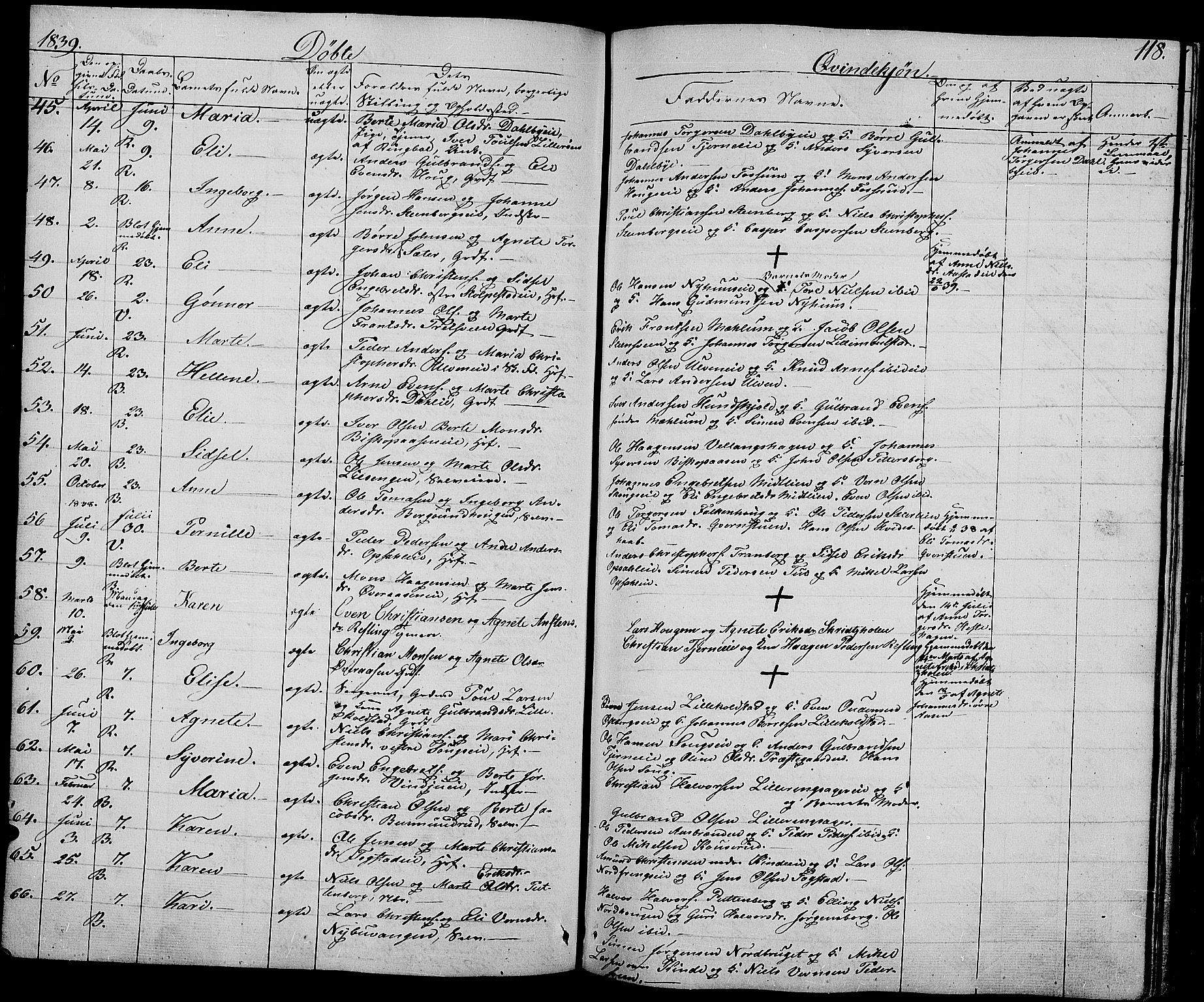 Ringsaker prestekontor, AV/SAH-PREST-014/L/La/L0005: Parish register (copy) no. 5, 1839-1850, p. 118