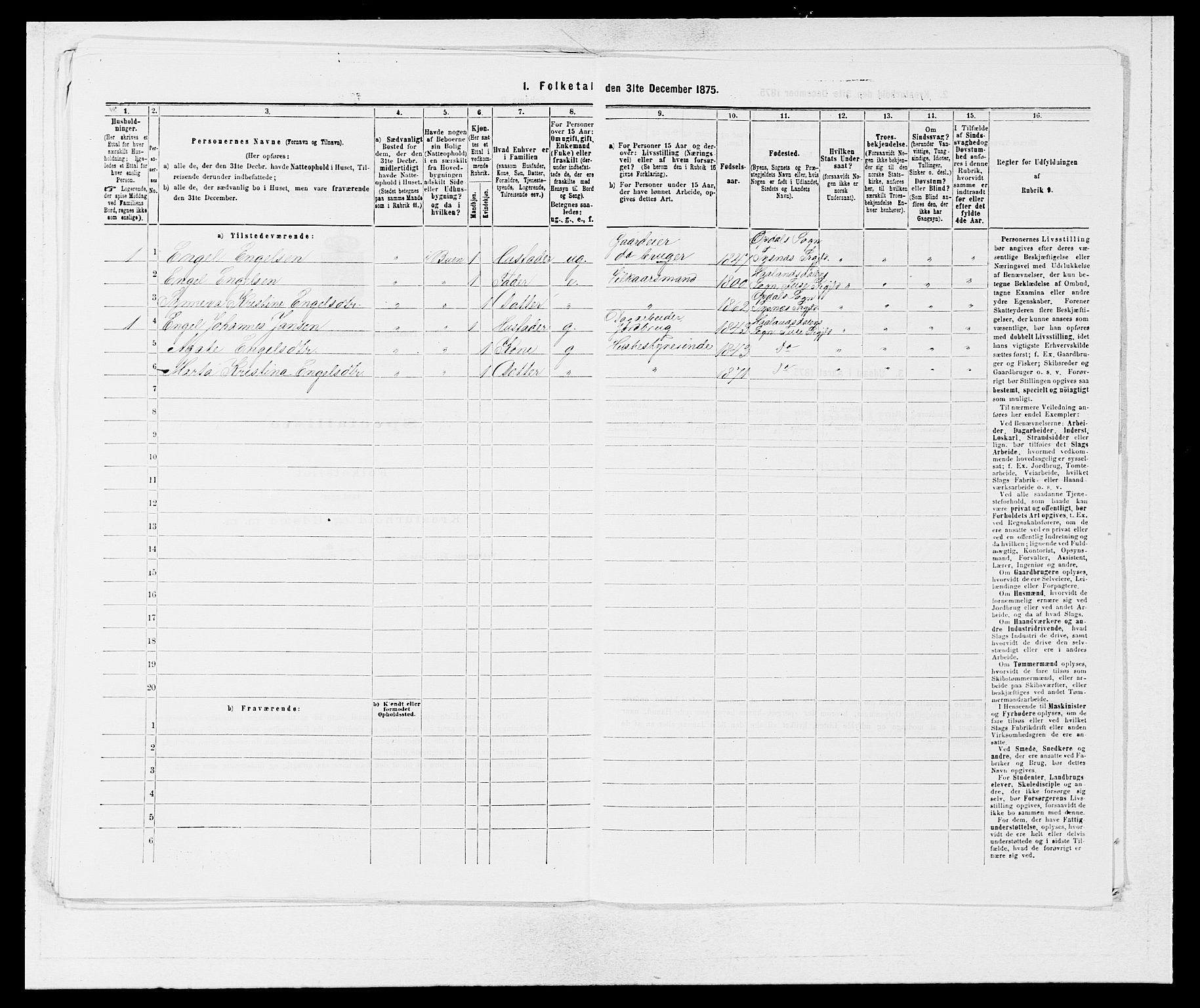 SAB, 1875 census for 1241P Fusa, 1875, p. 442