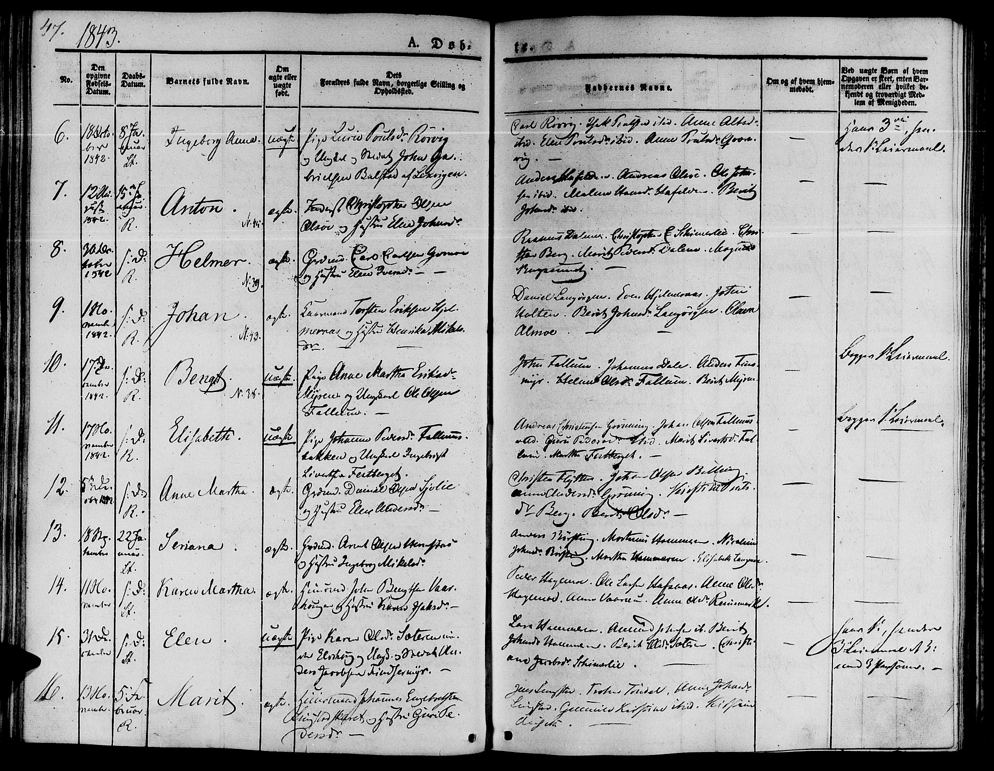 Ministerialprotokoller, klokkerbøker og fødselsregistre - Sør-Trøndelag, SAT/A-1456/646/L0610: Parish register (official) no. 646A08, 1837-1847, p. 47
