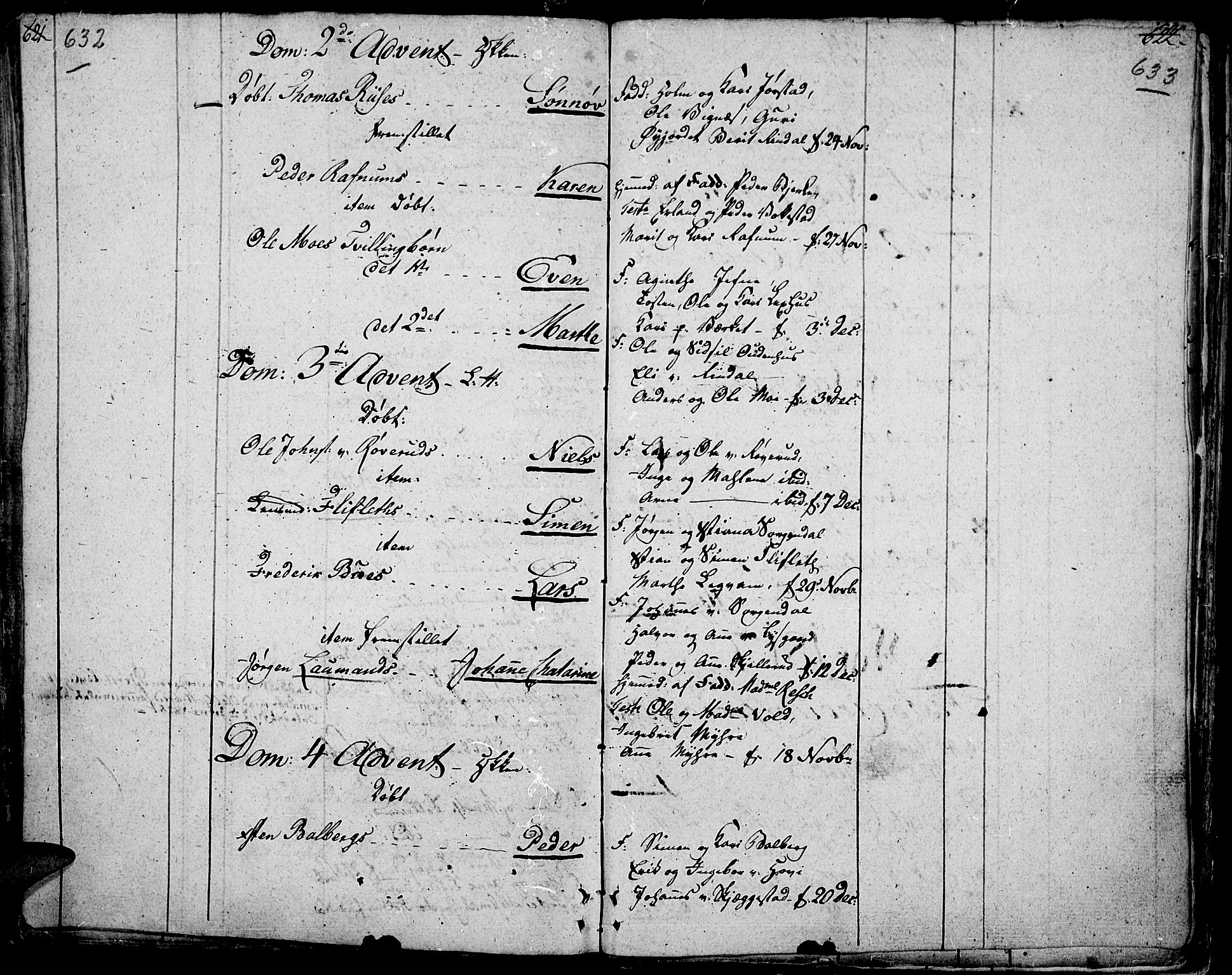 Fåberg prestekontor, SAH/PREST-086/H/Ha/Haa/L0002: Parish register (official) no. 2, 1775-1818, p. 632-633