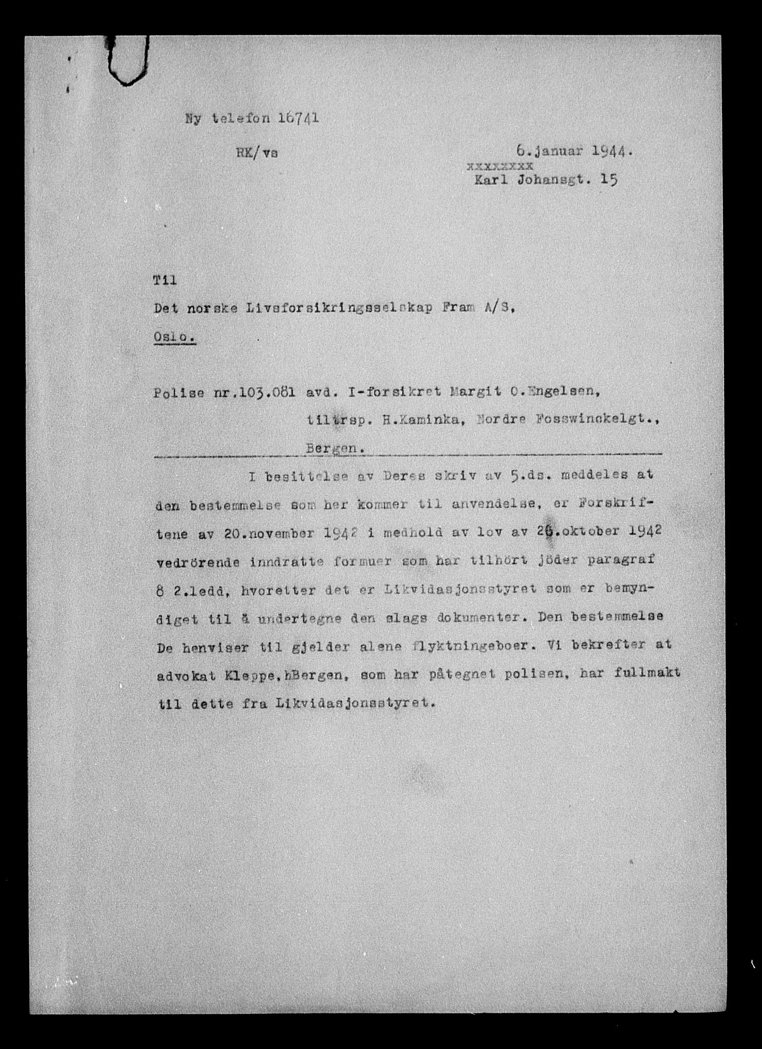 Justisdepartementet, Tilbakeføringskontoret for inndratte formuer, AV/RA-S-1564/H/Hc/Hcd/L1001: --, 1945-1947, p. 201