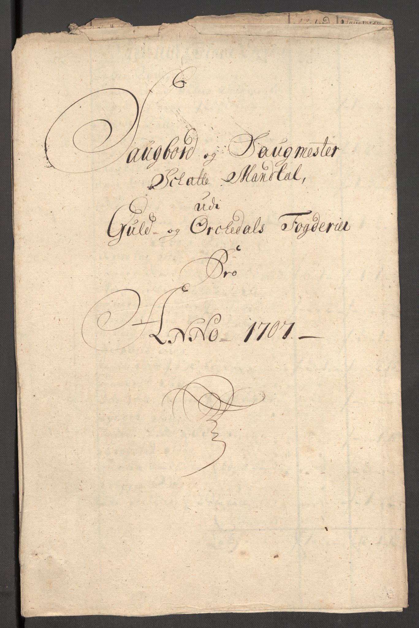 Rentekammeret inntil 1814, Reviderte regnskaper, Fogderegnskap, RA/EA-4092/R60/L3957: Fogderegnskap Orkdal og Gauldal, 1707, p. 204