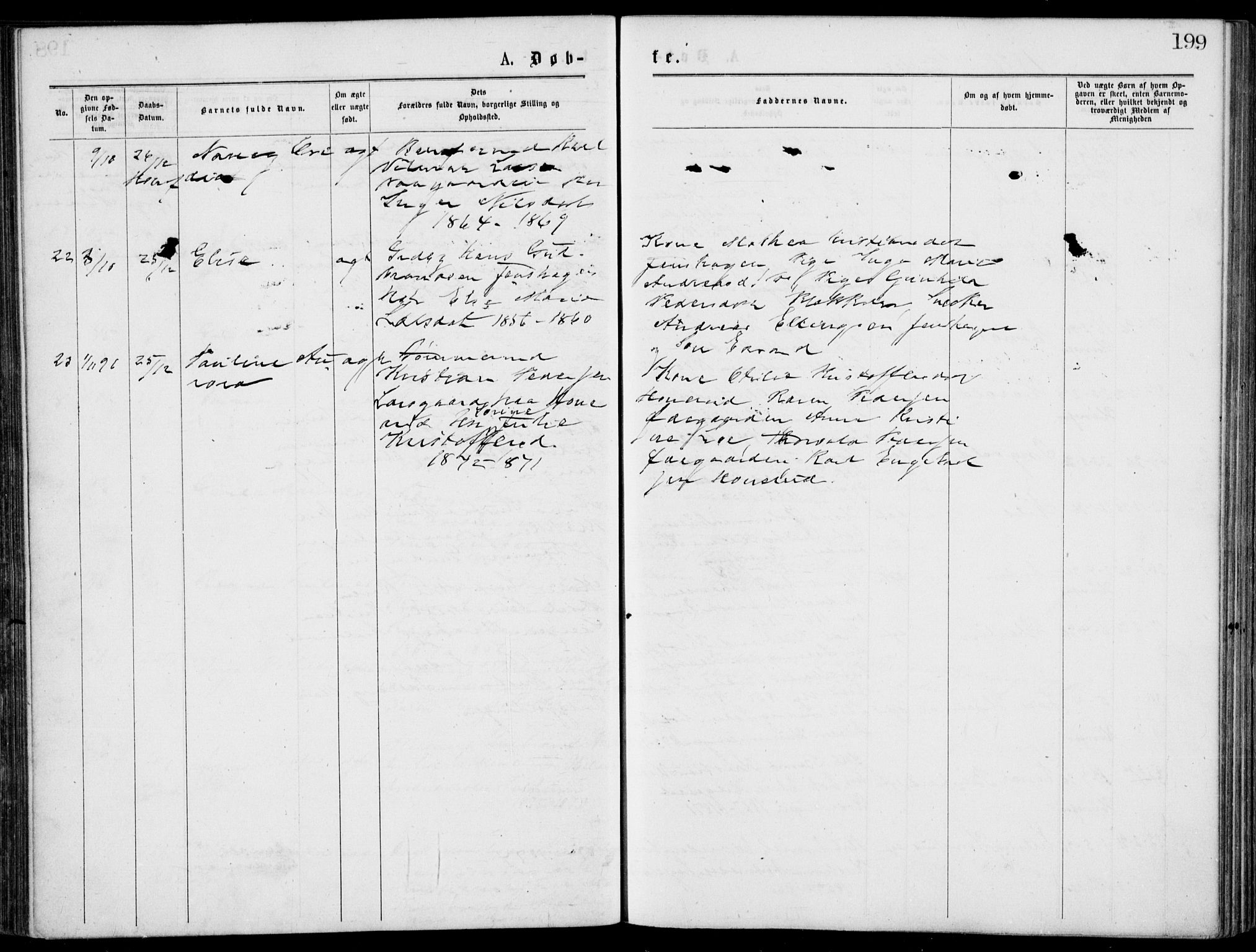 Norderhov kirkebøker, AV/SAKO-A-237/G/Gb/L0001: Parish register (copy) no. II 1, 1876-1899, p. 199