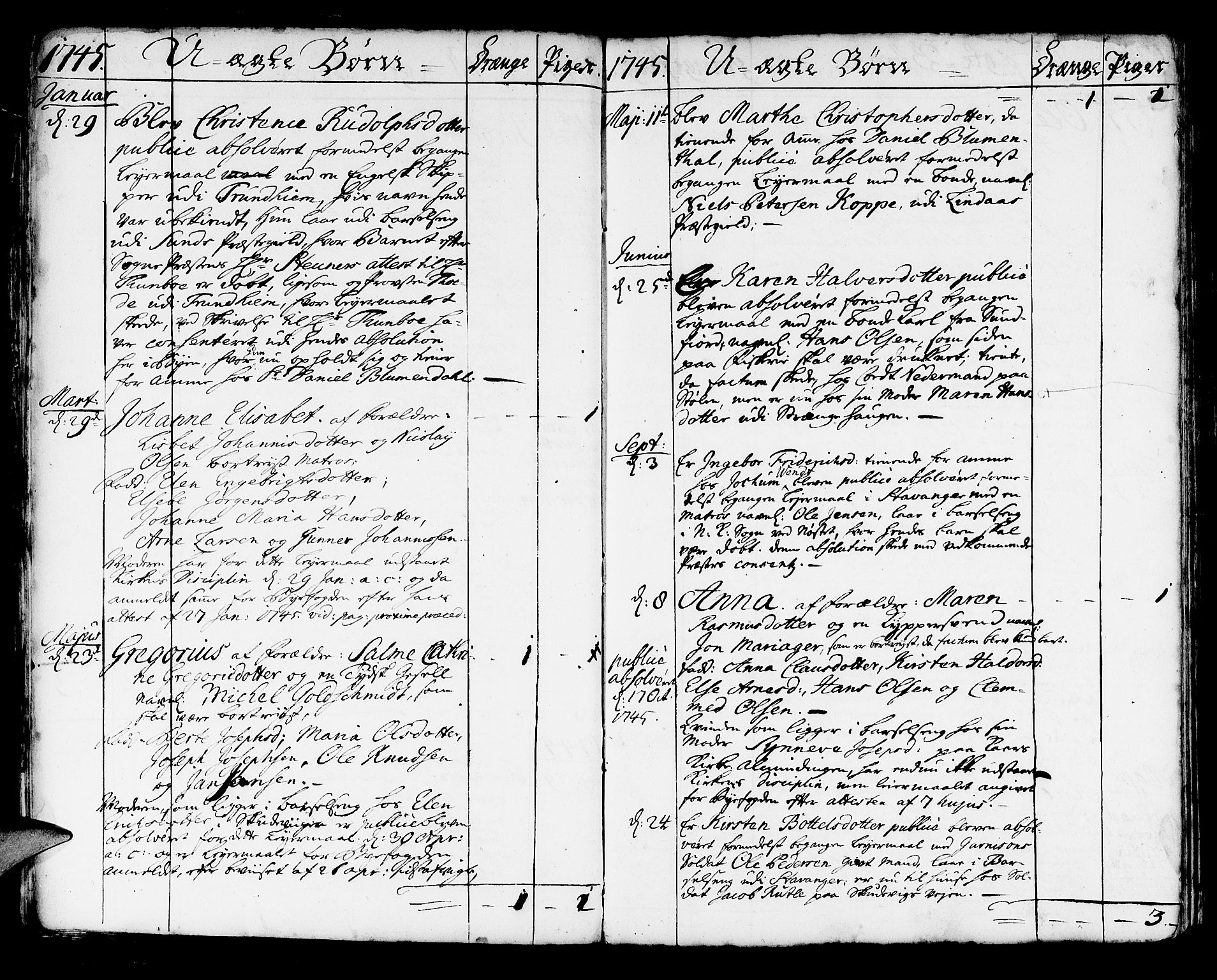 Korskirken sokneprestembete, SAB/A-76101/H/Haa/L0004: Parish register (official) no. A 4, 1720-1750, p. 305