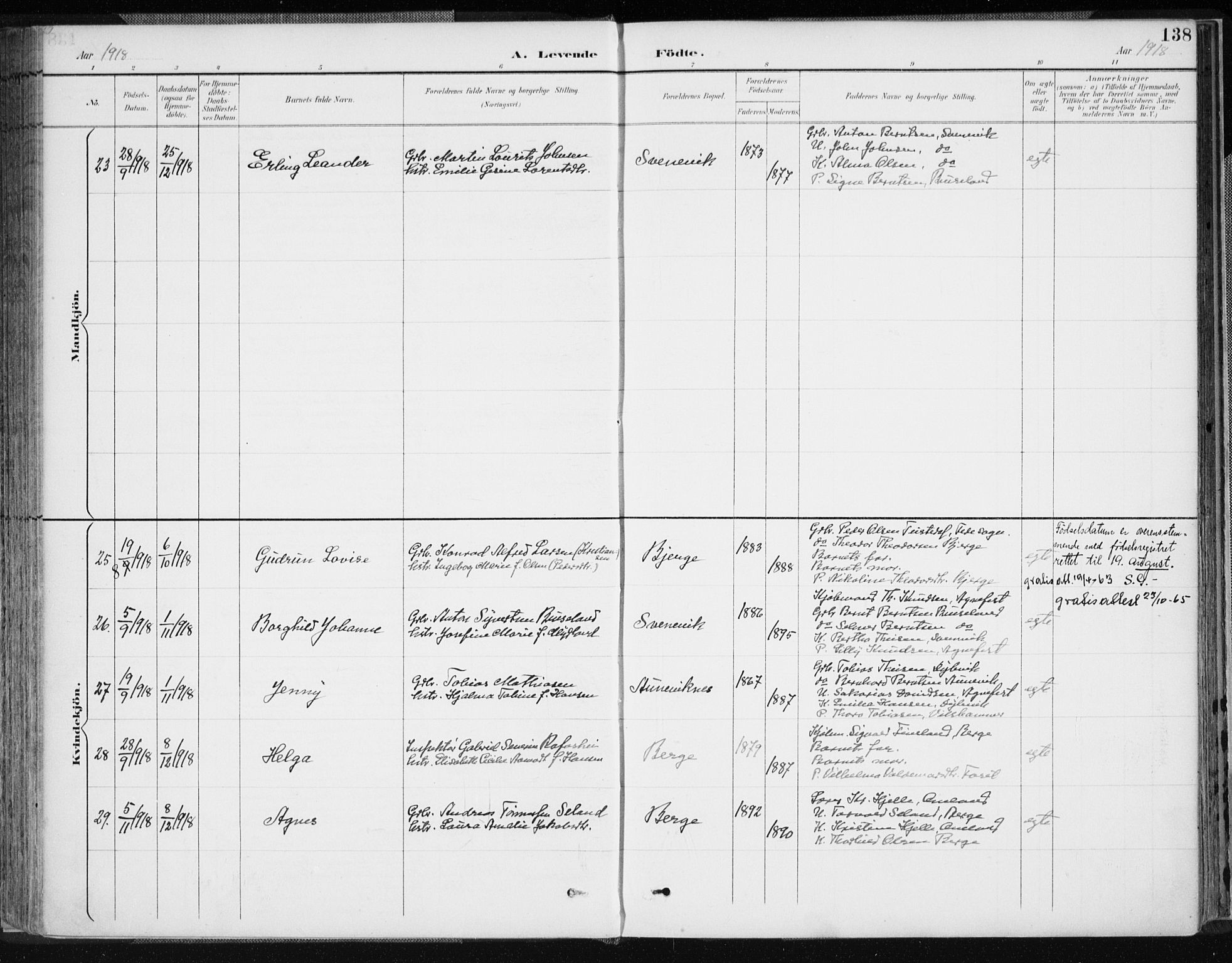 Lyngdal sokneprestkontor, AV/SAK-1111-0029/F/Fa/Fac/L0012: Parish register (official) no. A 12, 1894-1918, p. 138