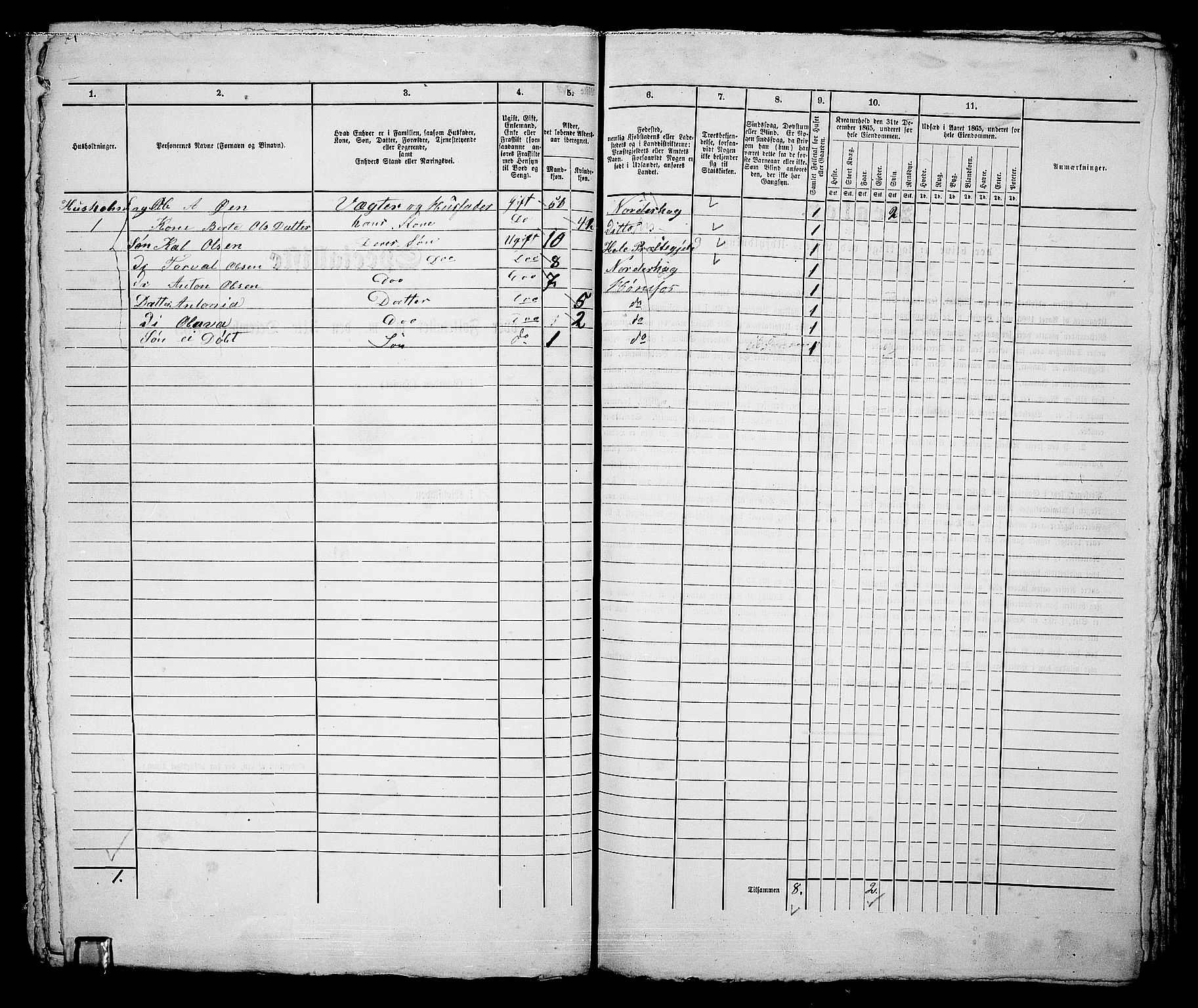 RA, 1865 census for Norderhov/Hønefoss, 1865, p. 194