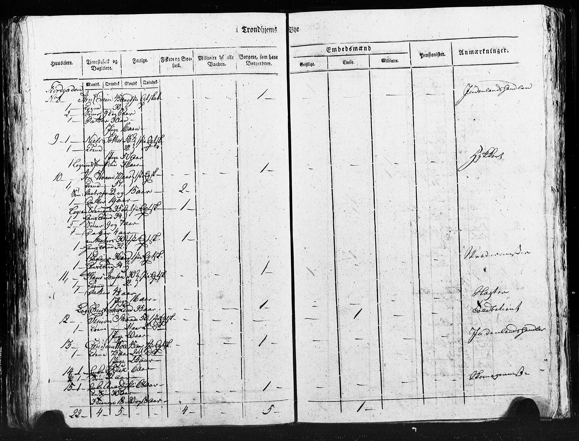 SAT, Census 1815 for Trondheim (transcript), 1815, p. 120