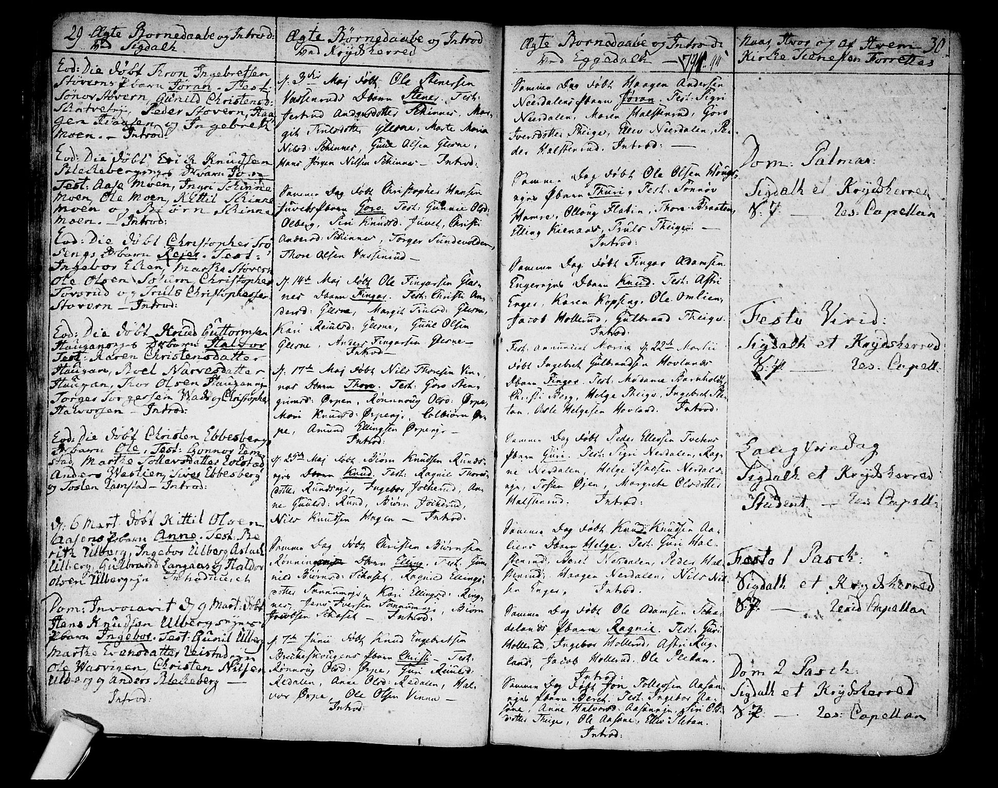 Sigdal kirkebøker, SAKO/A-245/F/Fa/L0003: Parish register (official) no. I 3, 1793-1811, p. 29-30
