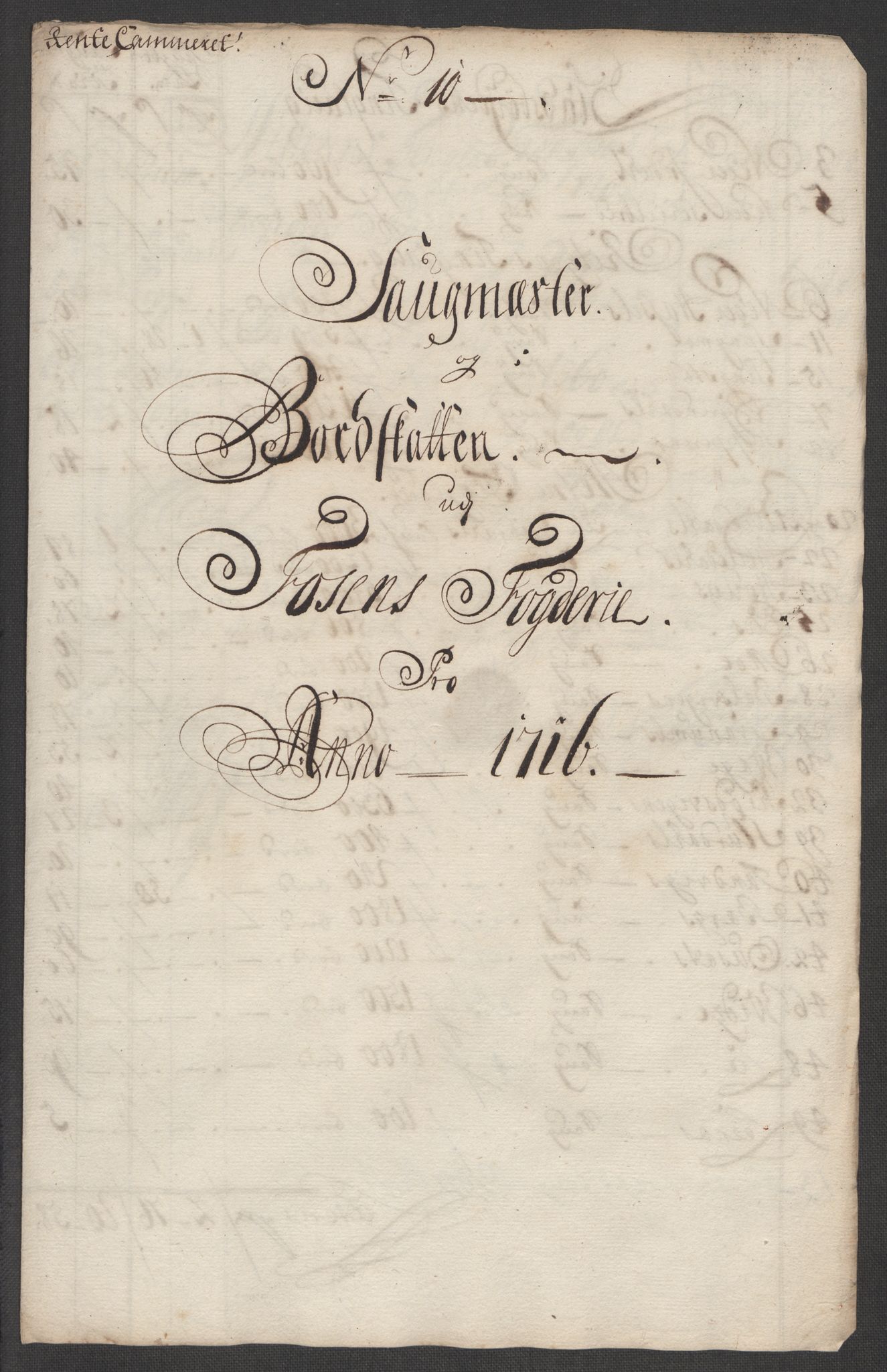 Rentekammeret inntil 1814, Reviderte regnskaper, Fogderegnskap, RA/EA-4092/R57/L3864: Fogderegnskap Fosen, 1716, p. 107