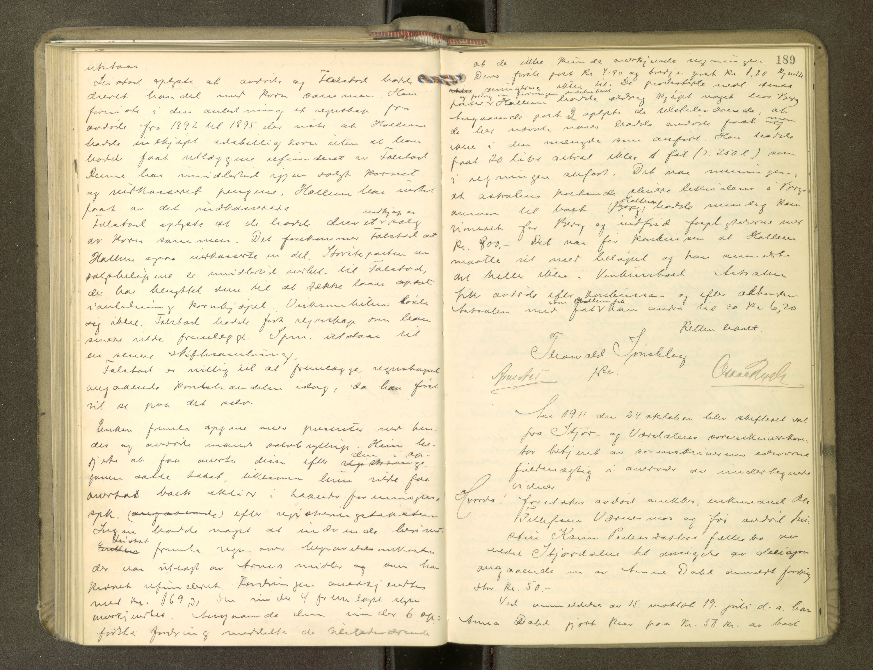 Stjør- og Verdal sorenskriveri, AV/SAT-A-4167/1/3/3B/L0011: Skifteforhandlingsprotokoll, 1909-1912, p. 189