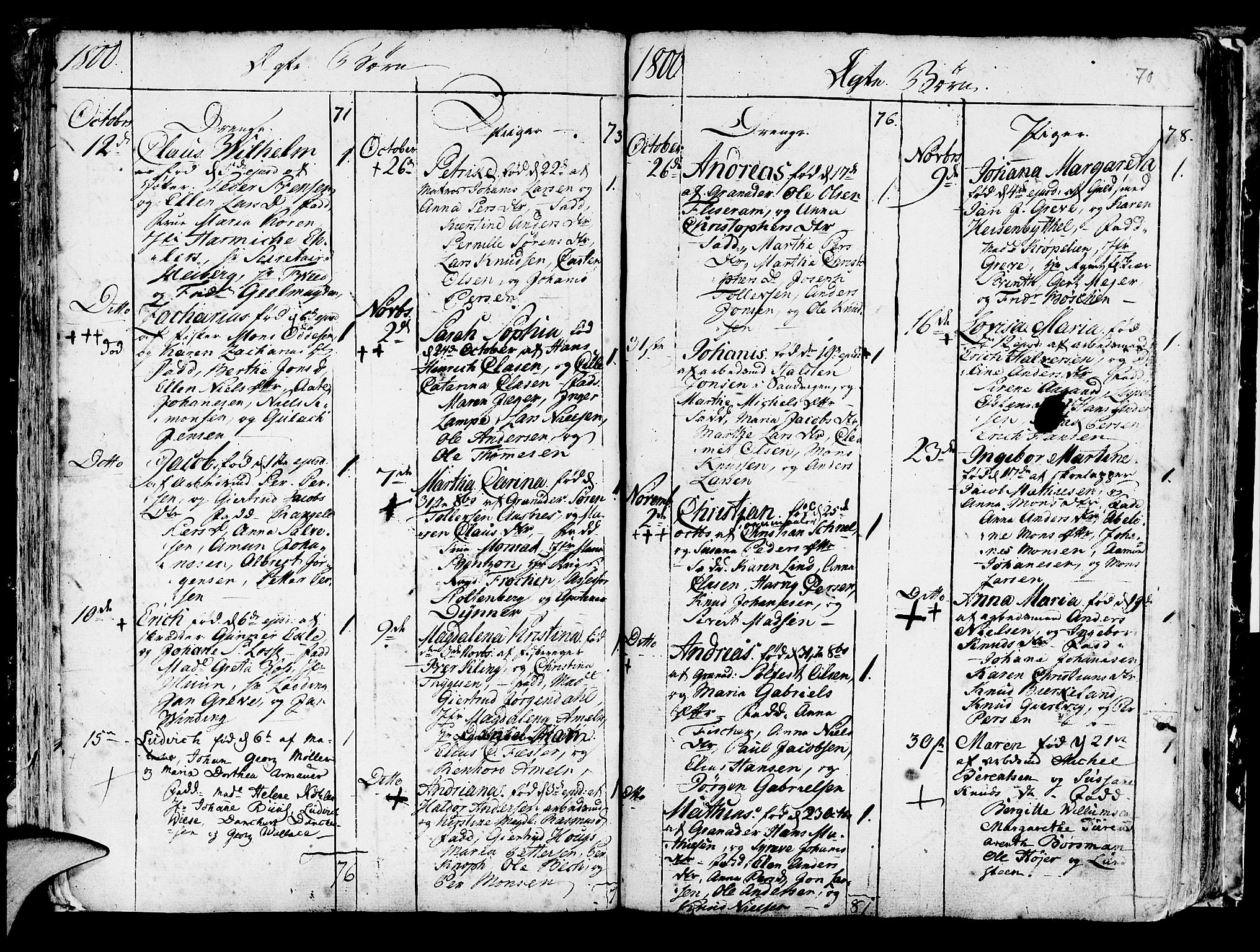 Korskirken sokneprestembete, SAB/A-76101/H/Haa/L0006: Parish register (official) no. A 6, 1790-1820, p. 70