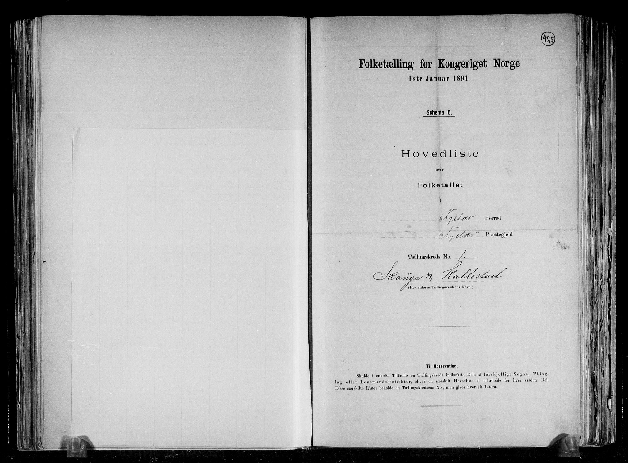 RA, 1891 census for 1246 Fjell, 1891, p. 7