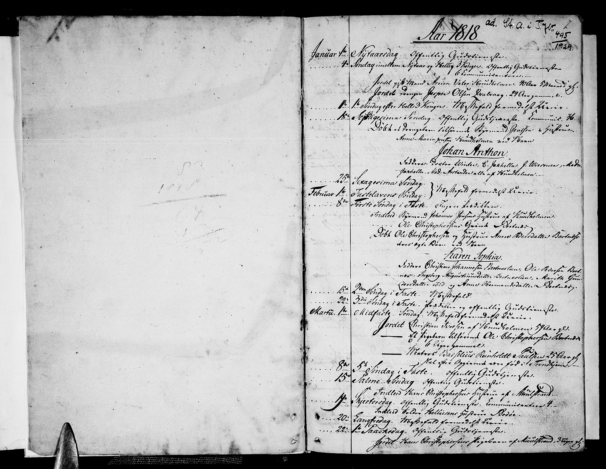 Ministerialprotokoller, klokkerbøker og fødselsregistre - Nordland, AV/SAT-A-1459/801/L0005: Parish register (official) no. 801A05, 1818-1834, p. 2