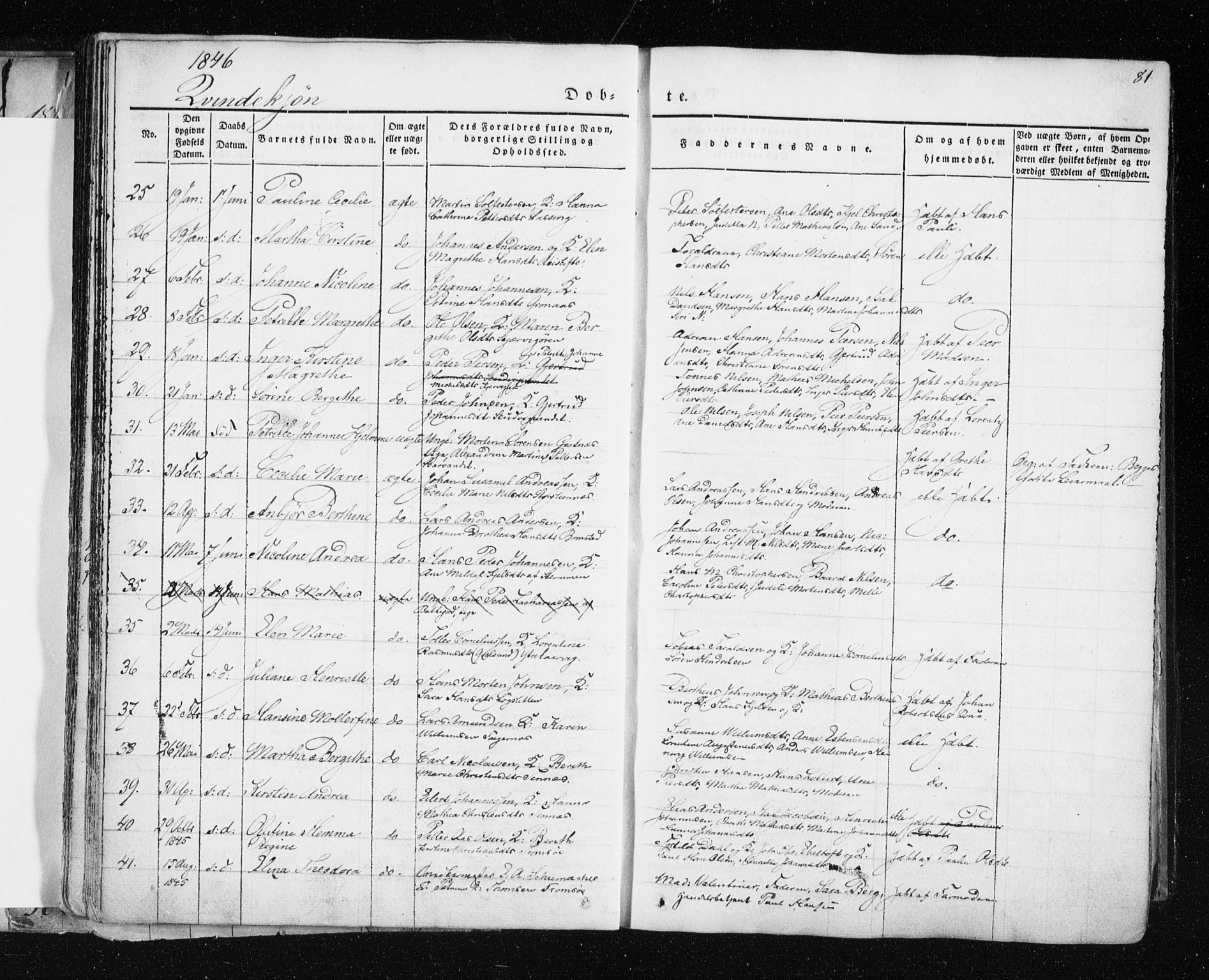 Tromsø sokneprestkontor/stiftsprosti/domprosti, SATØ/S-1343/G/Ga/L0009kirke: Parish register (official) no. 9, 1837-1847, p. 81