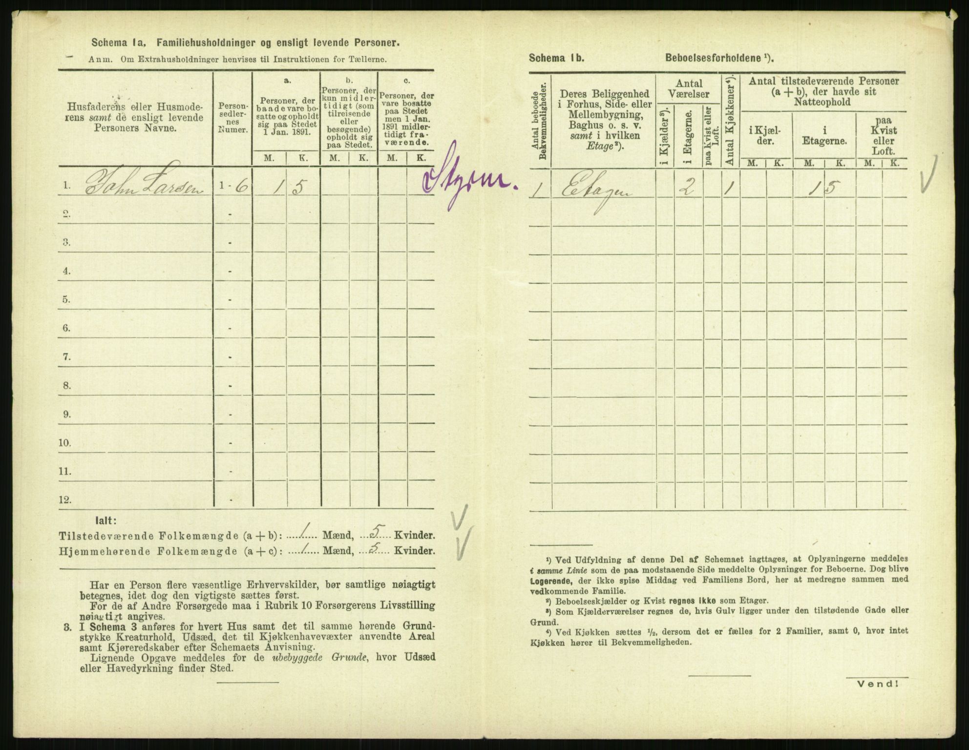 RA, 1891 census for 0801 Kragerø, 1891, p. 1195