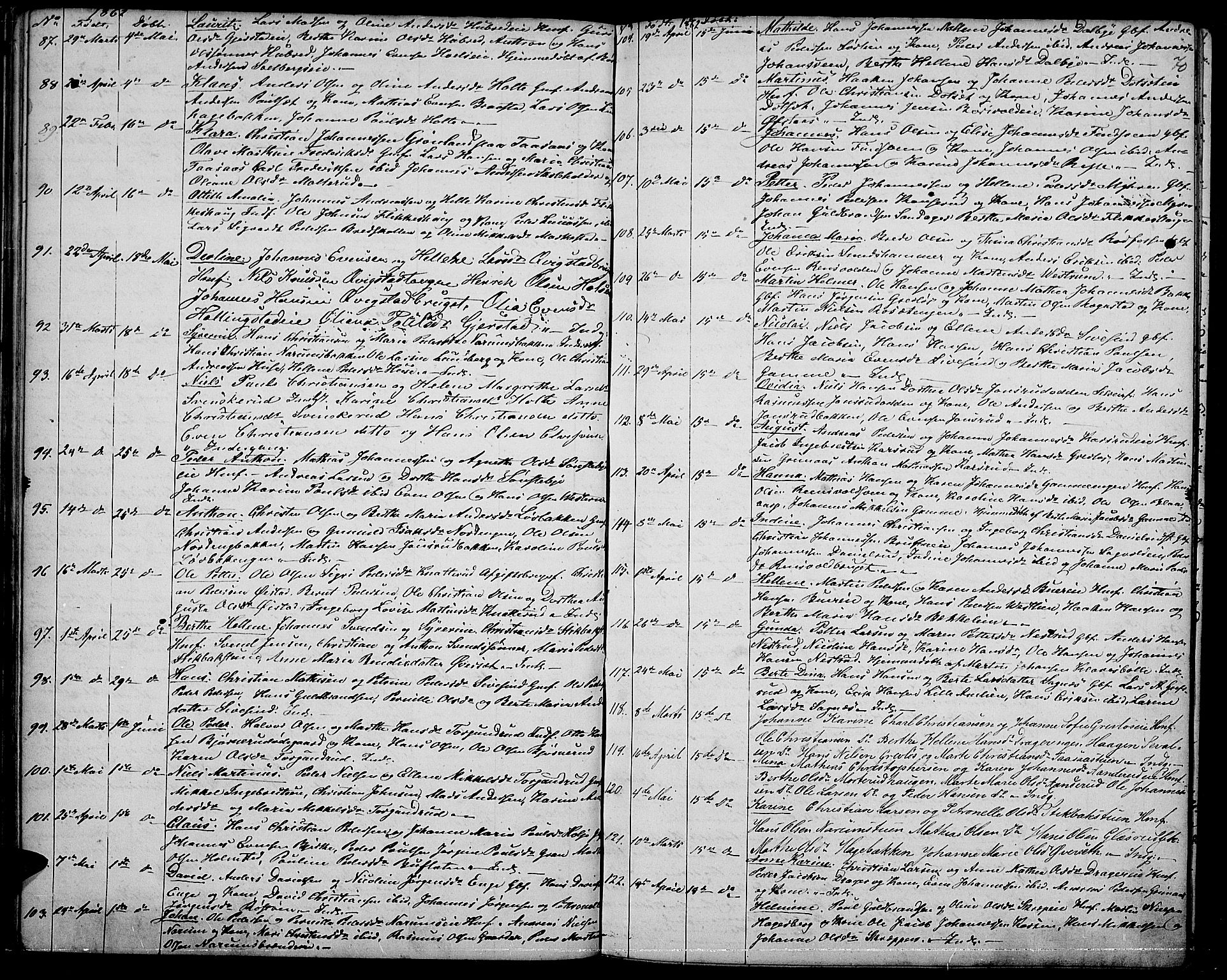 Vestre Toten prestekontor, AV/SAH-PREST-108/H/Ha/Hab/L0005: Parish register (copy) no. 5, 1854-1870, p. 70