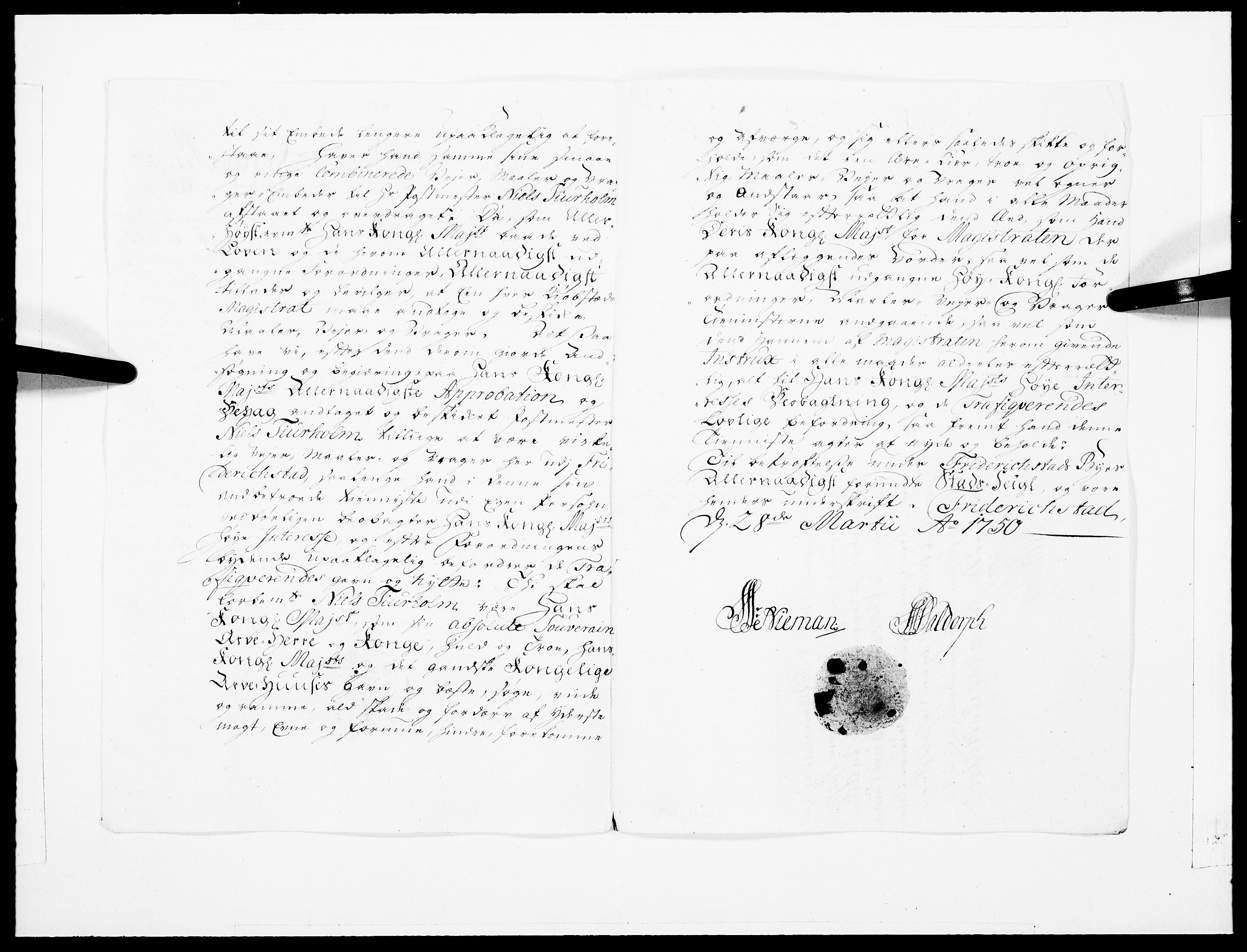 Danske Kanselli 1572-1799, AV/RA-EA-3023/F/Fc/Fcc/Fcca/L0155: Norske innlegg 1572-1799, 1750, p. 270