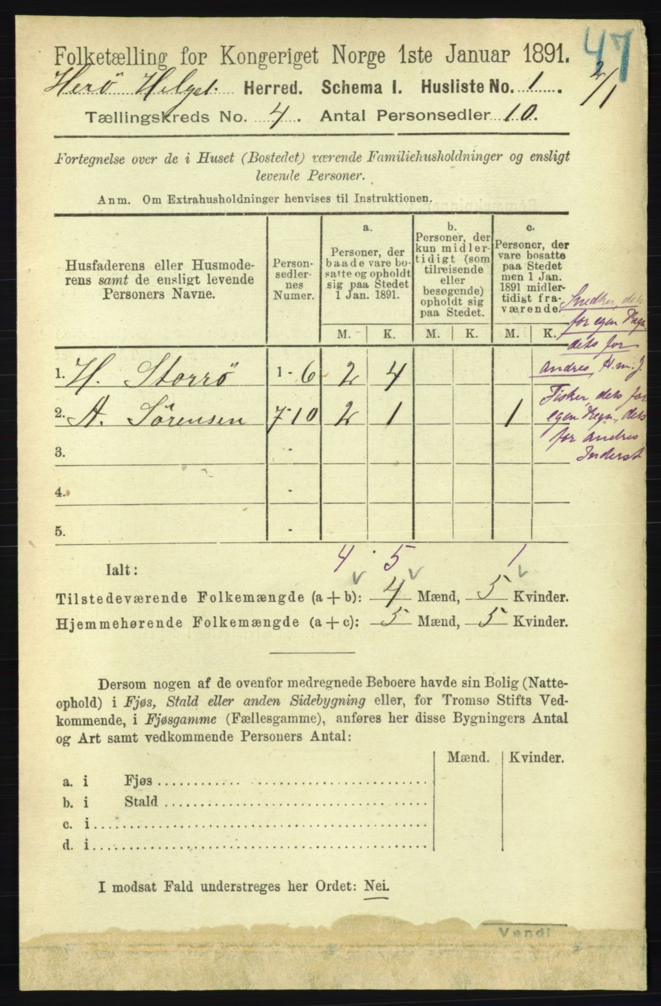 RA, 1891 census for 1818 Herøy, 1891, p. 860