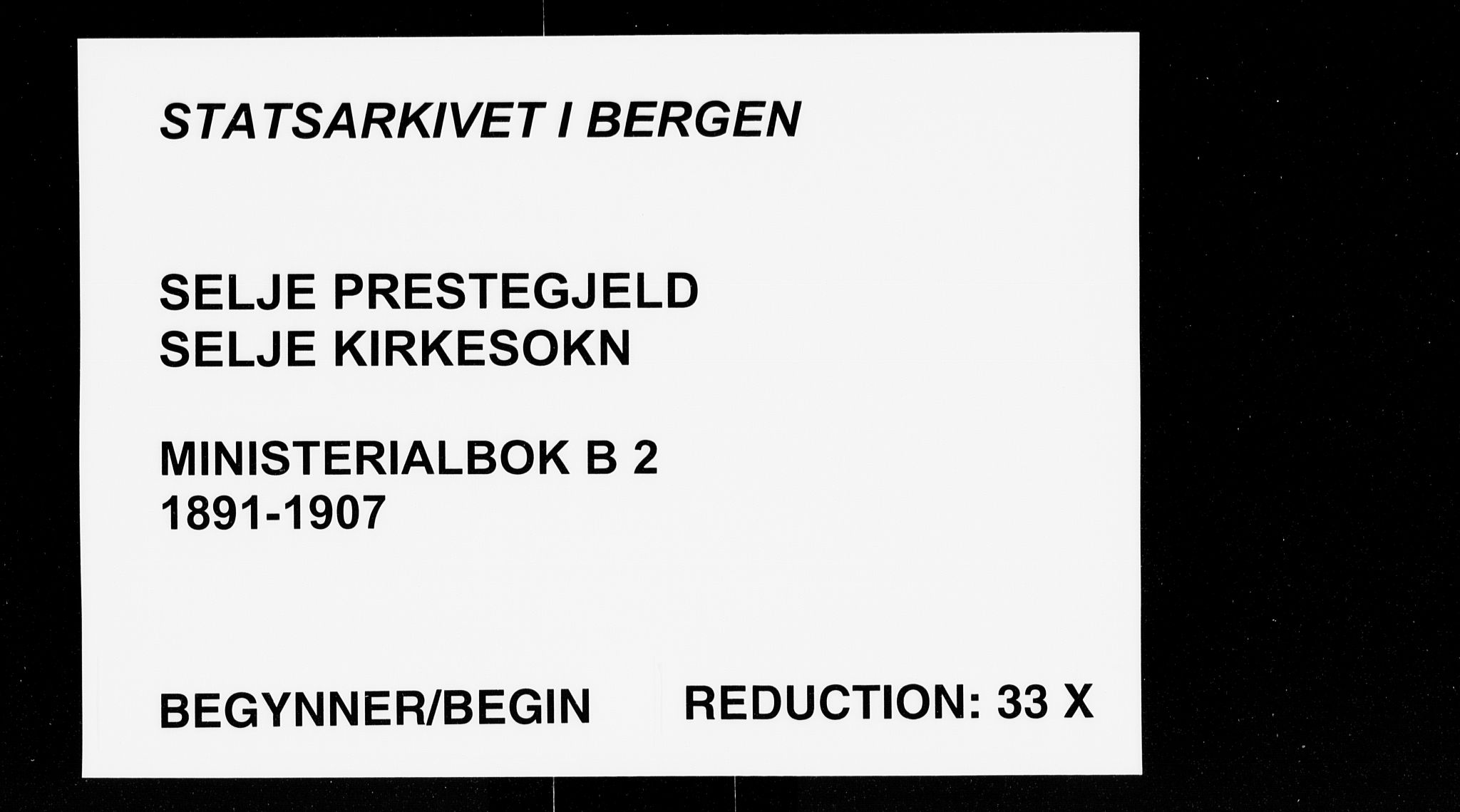 Selje sokneprestembete, AV/SAB-A-99938/H/Ha/Haa/Haab: Parish register (official) no. B 2, 1891-1907