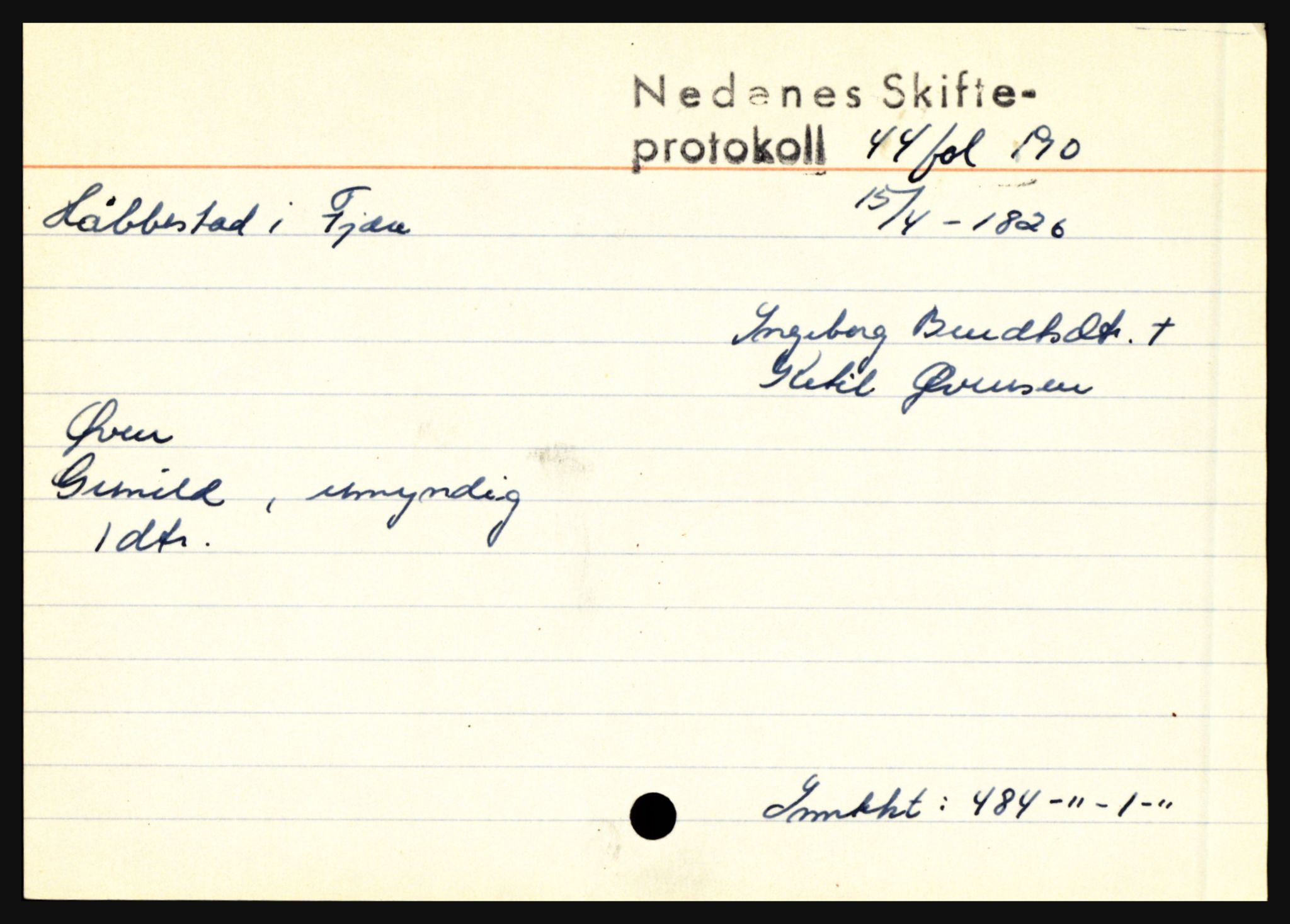 Nedenes sorenskriveri før 1824, AV/SAK-1221-0007/H, p. 13811