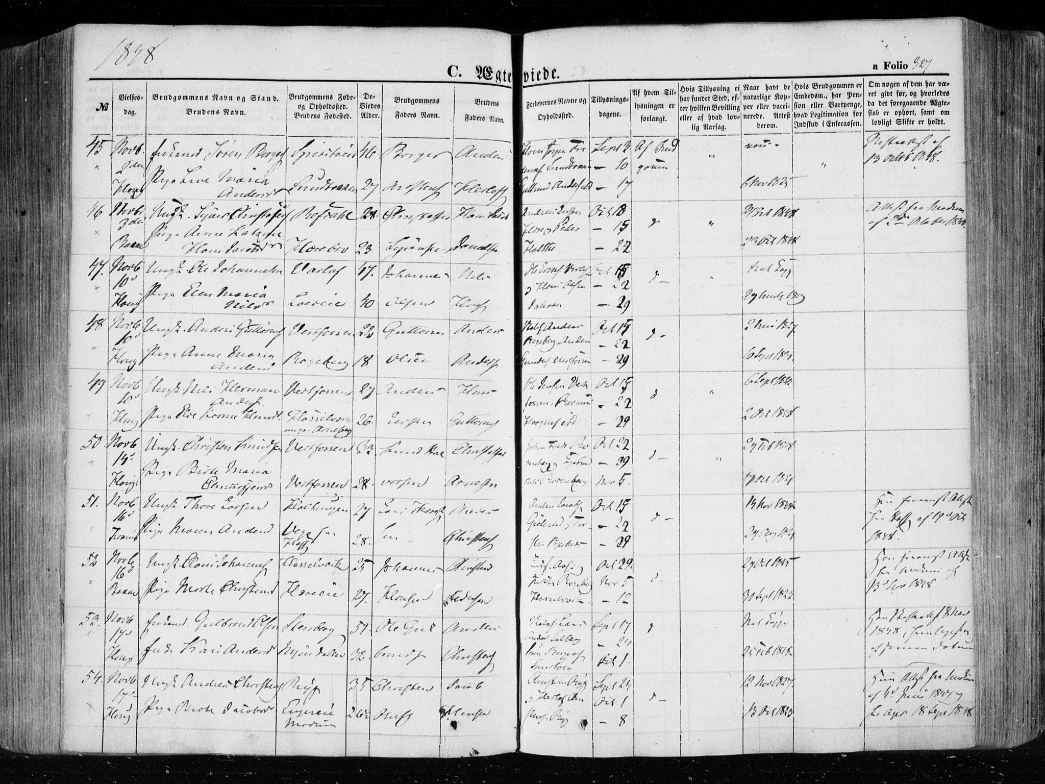 Eiker kirkebøker, AV/SAKO-A-4/F/Fa/L0014: Parish register (official) no. I 14, 1846-1854, p. 327