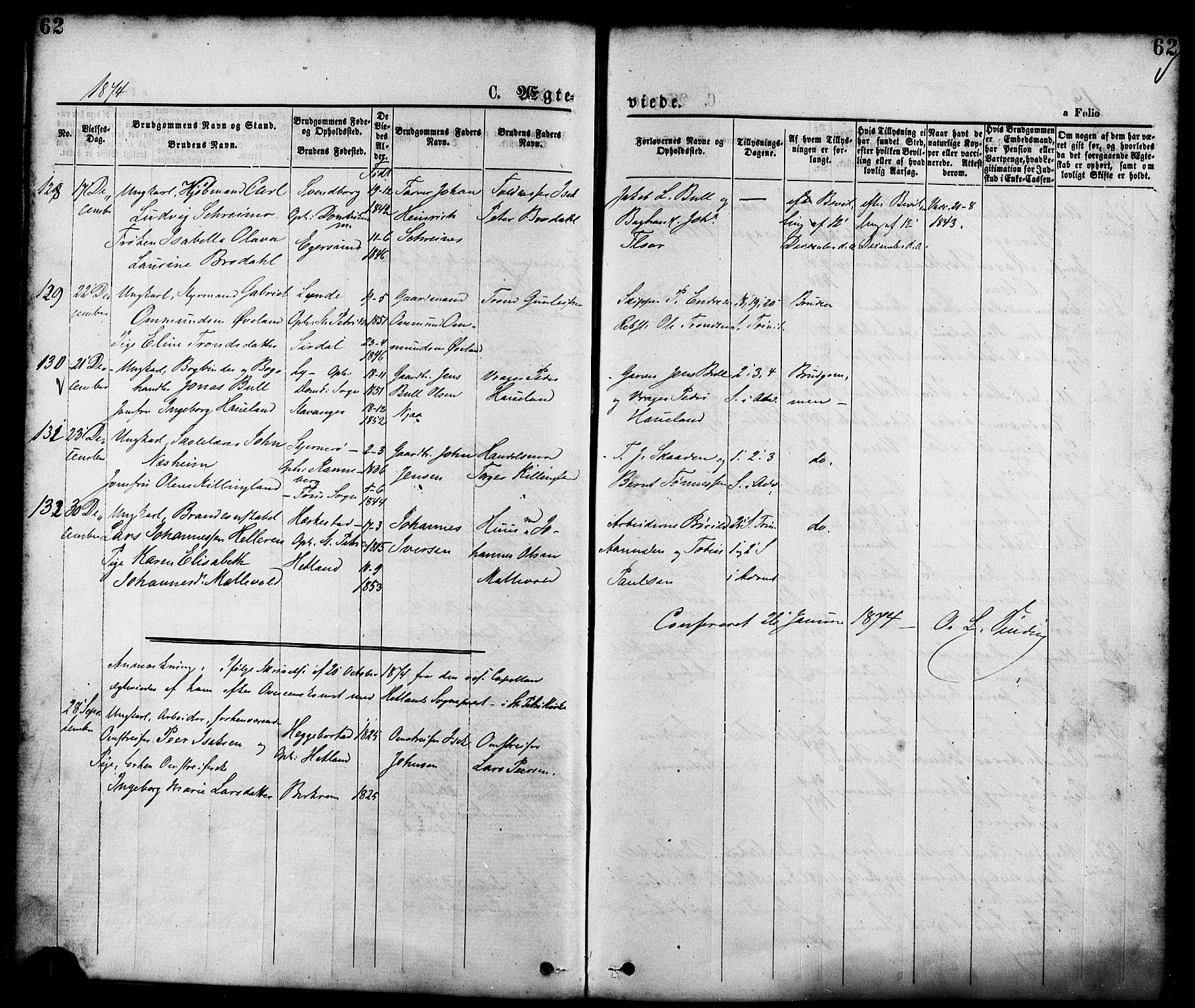 St. Petri sokneprestkontor, AV/SAST-A-101813/001/30/30BA/L0010: Parish register (official) no. A 10, 1869-1878, p. 62