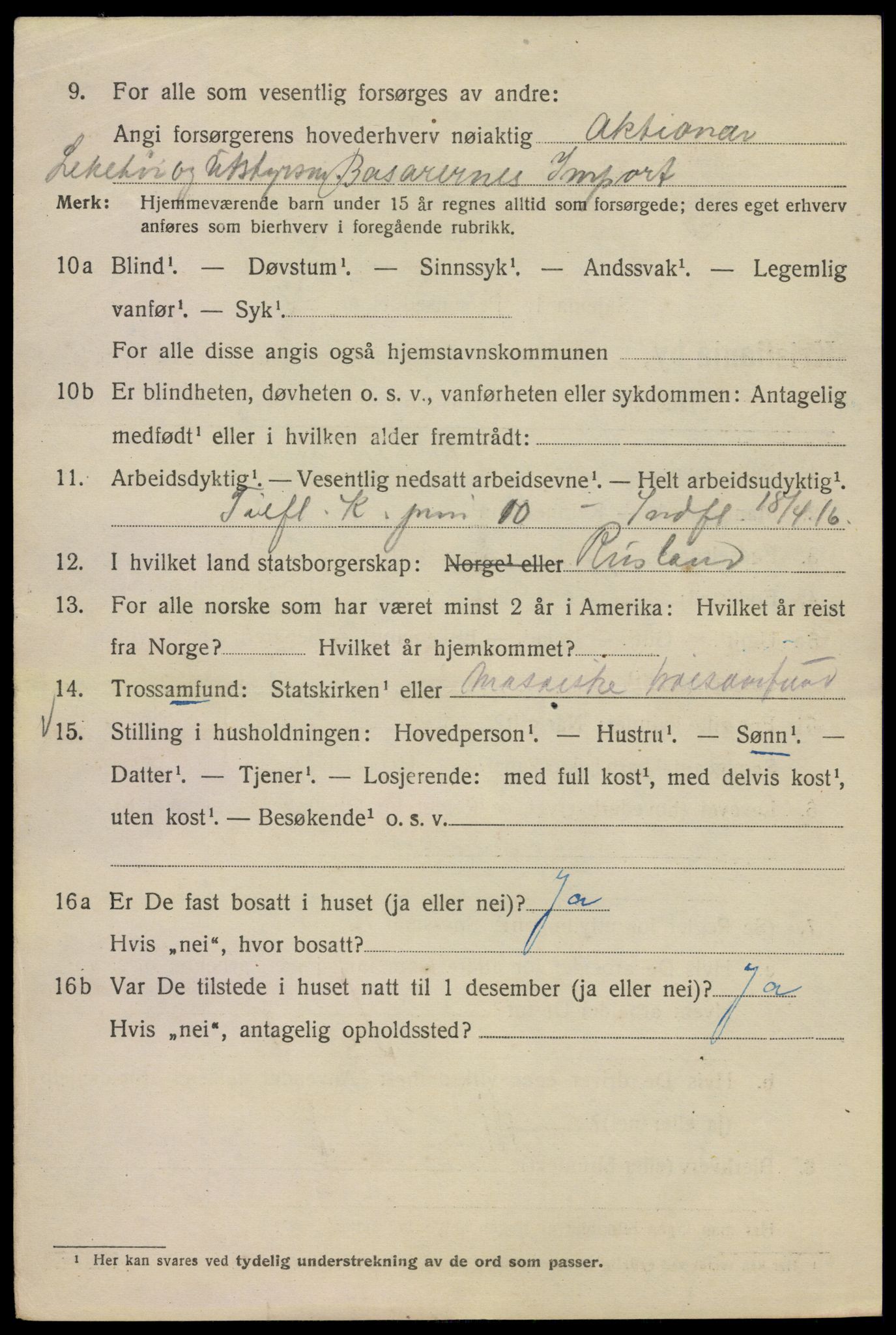 SAO, 1920 census for Kristiania, 1920, p. 273902