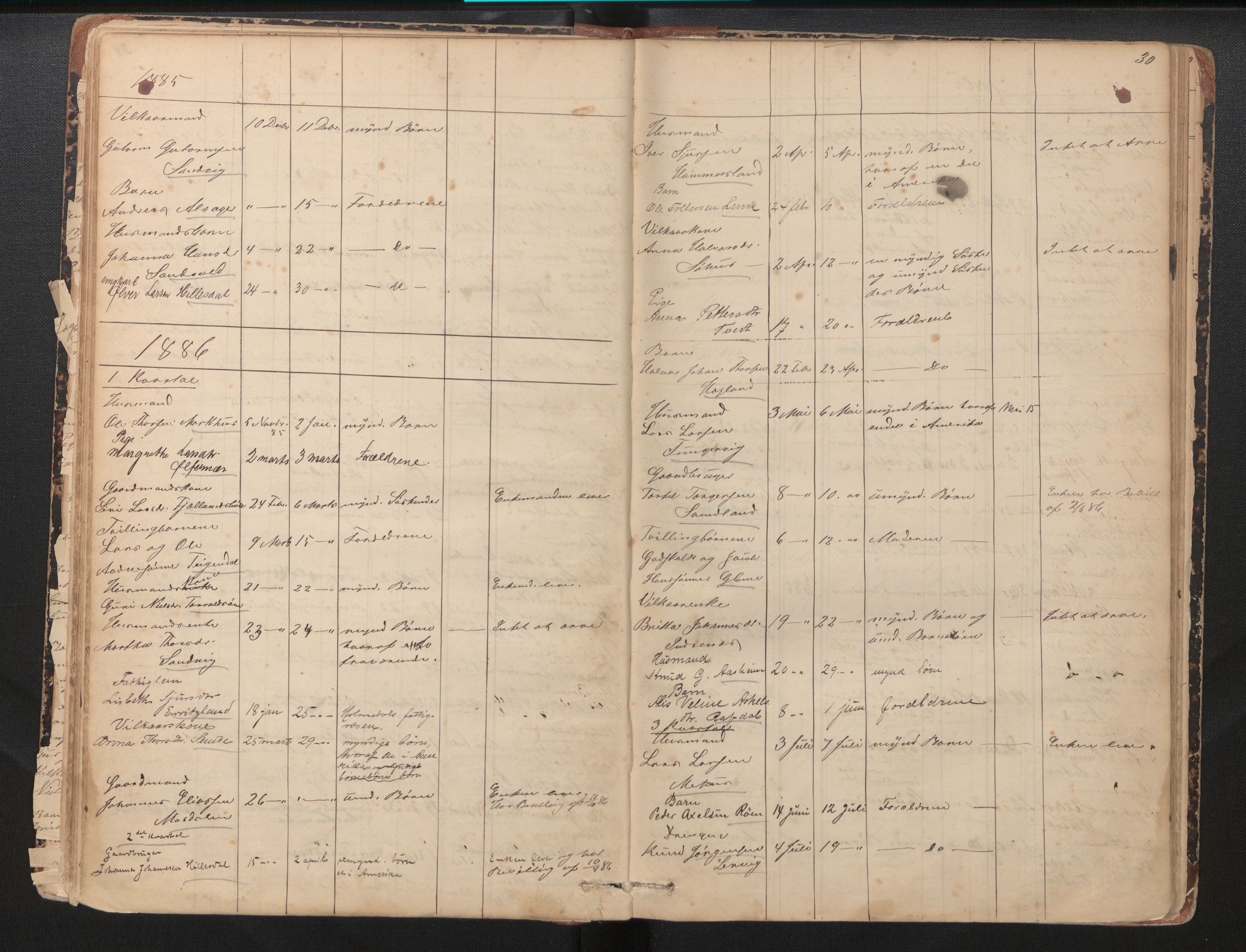 Lensmannen i Skånevik, AV/SAB-A-34901/0006/L0010: Dødsfallprotokoll, 1863-1931, p. 30