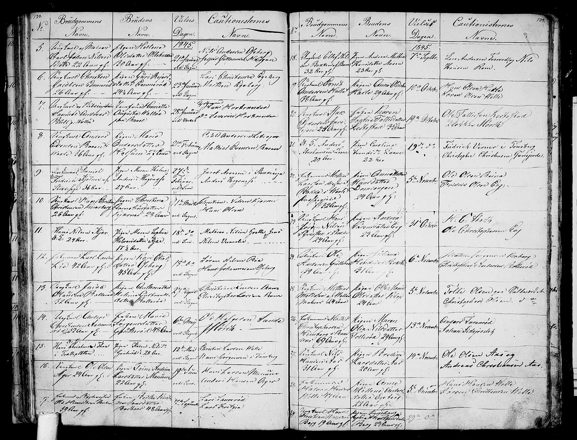 Sem kirkebøker, AV/SAKO-A-5/G/Ga/L0003: Parish register (copy) no. I 3, 1844-1855, p. 138-139